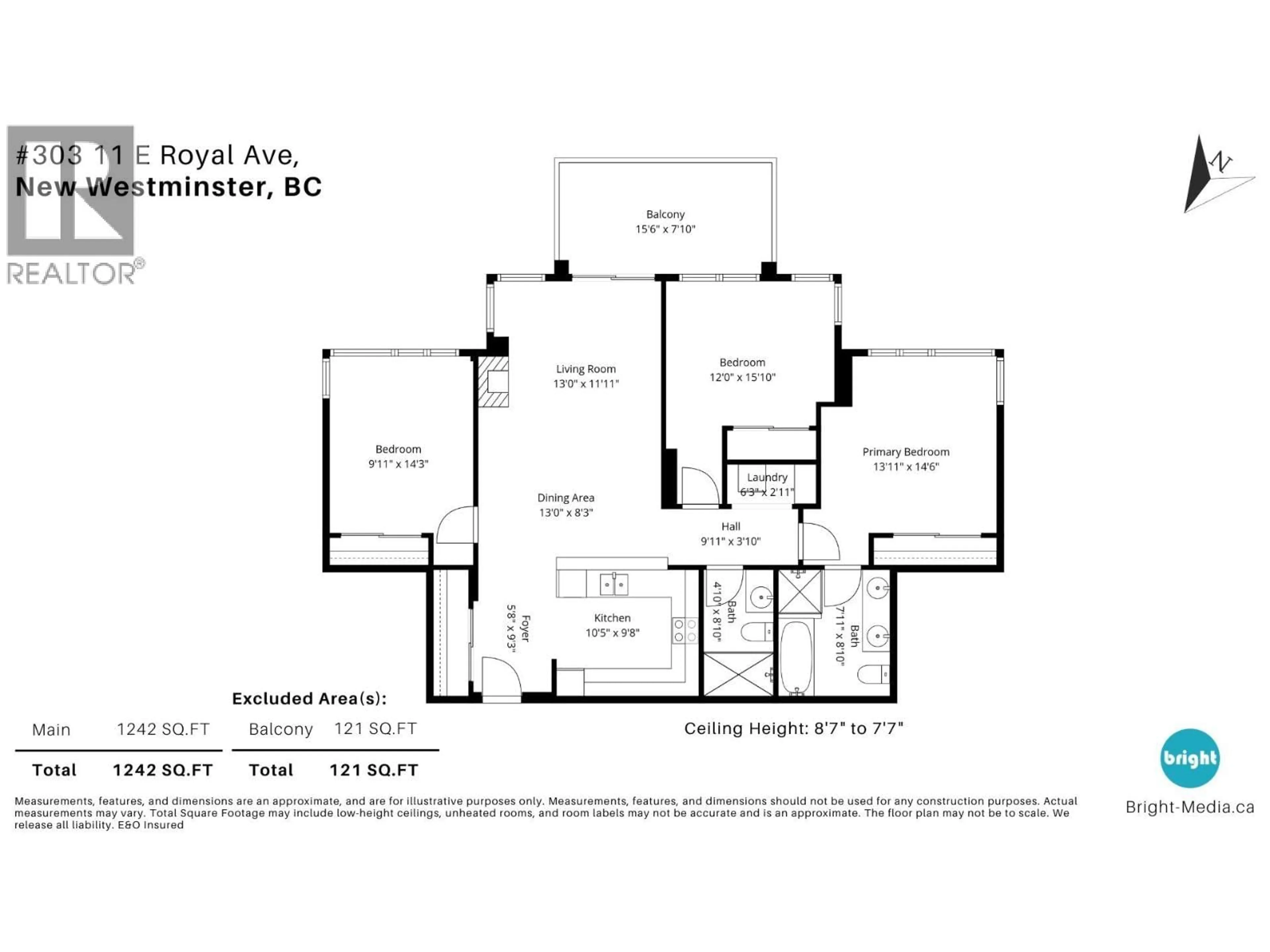 Floor plan for 303 - 11 ROYAL AVENUE, New Westminster British Columbia V3L0A8