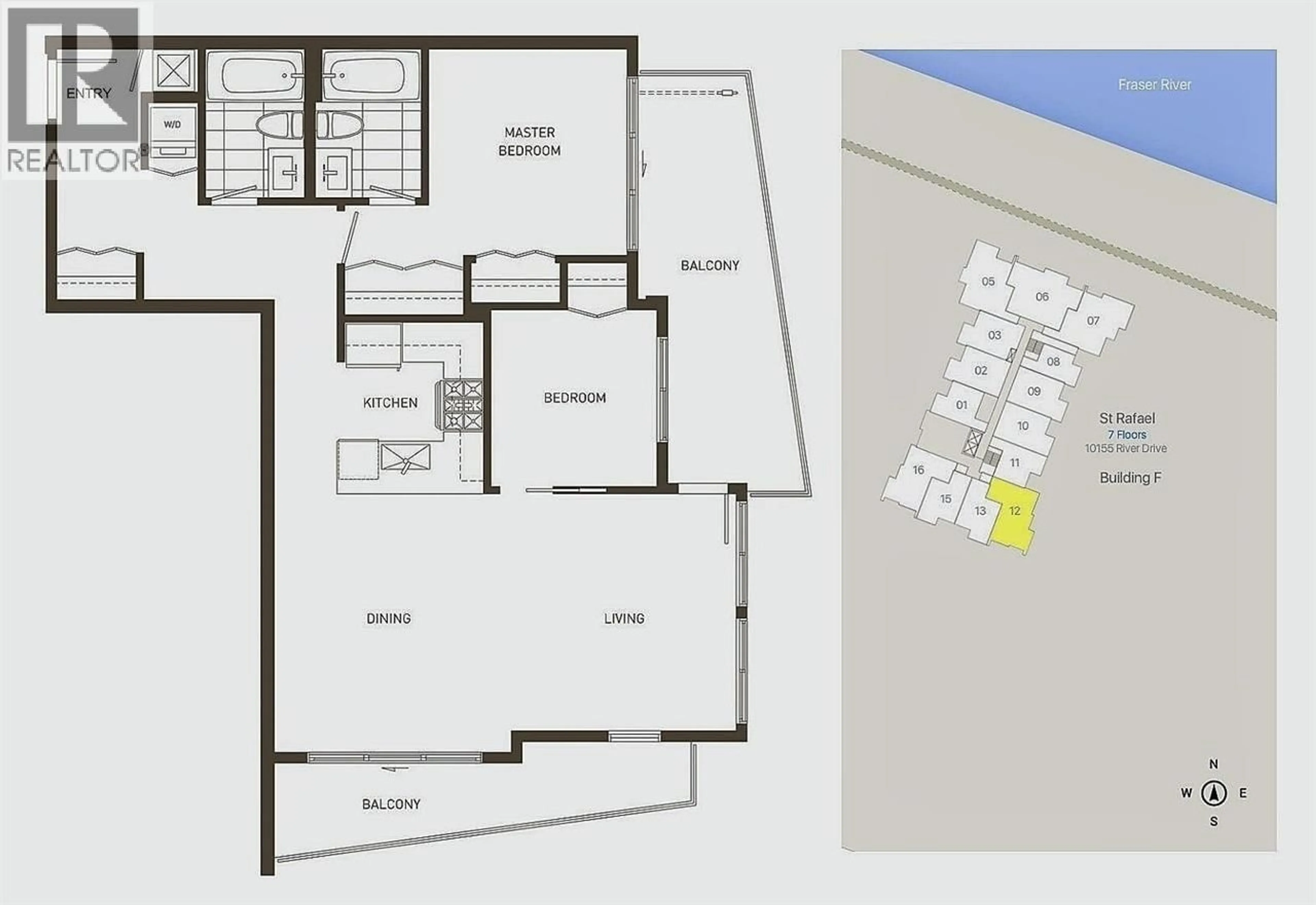 Floor plan for 212 - 10155 RIVER DRIVE, Richmond British Columbia V6X0L3