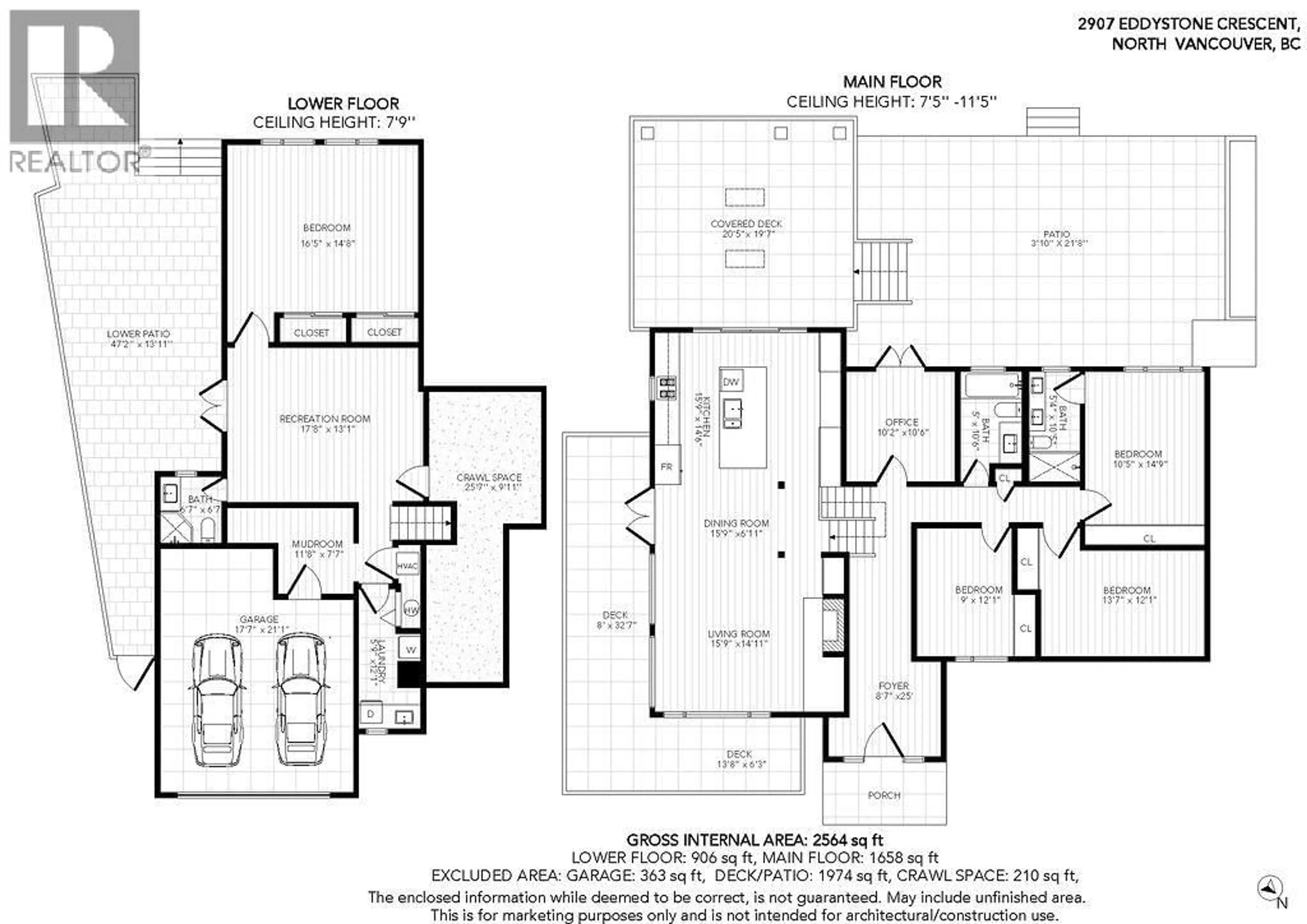 Floor plan for 2907 EDDYSTONE CRESCENT, North Vancouver British Columbia V7H1B8
