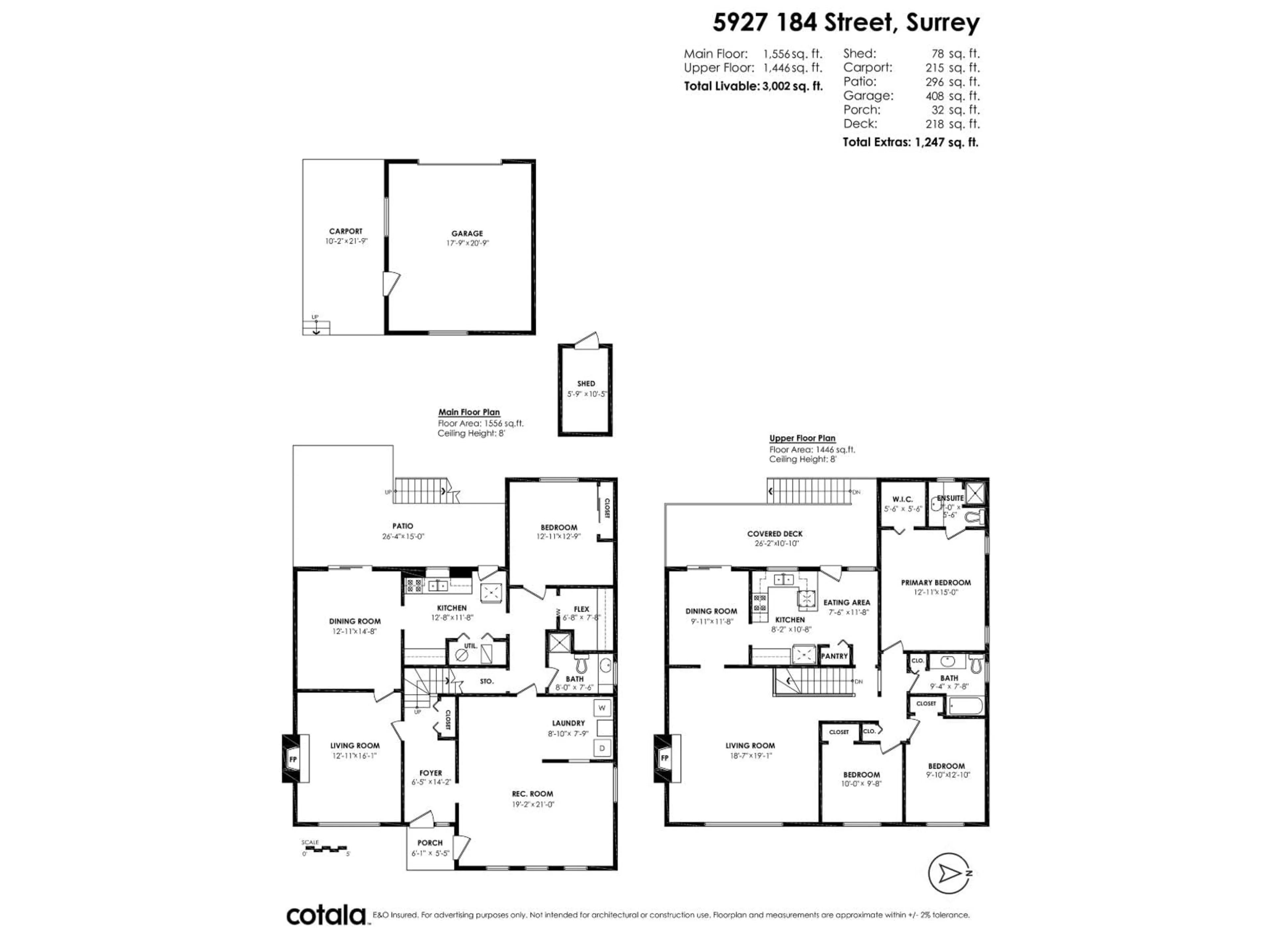 Floor plan for 5927 184 STREET, Surrey British Columbia V3S4N2