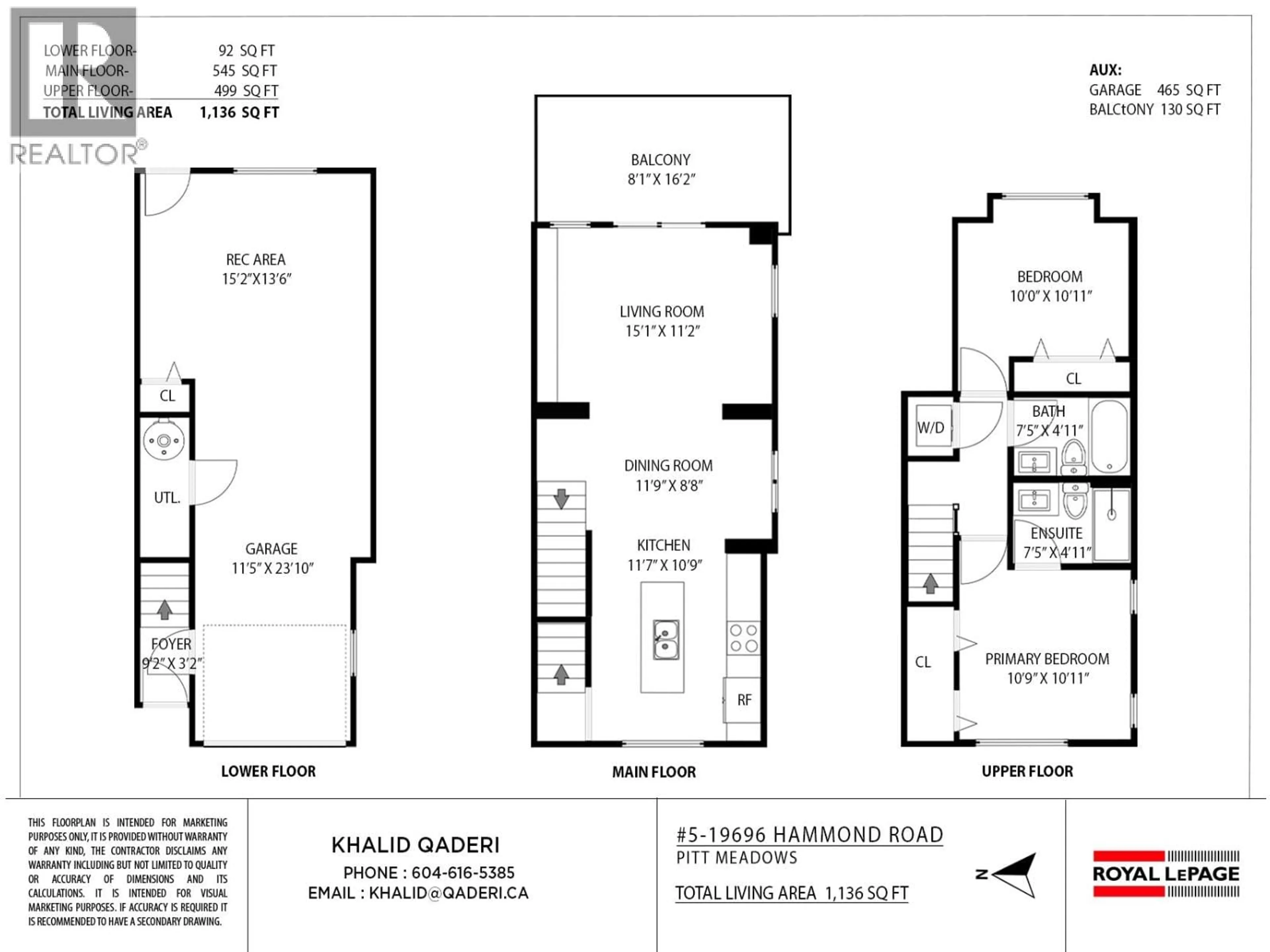 Floor plan for 5 - 19696 HAMMOND ROAD, Pitt Meadows British Columbia V3Y0G7