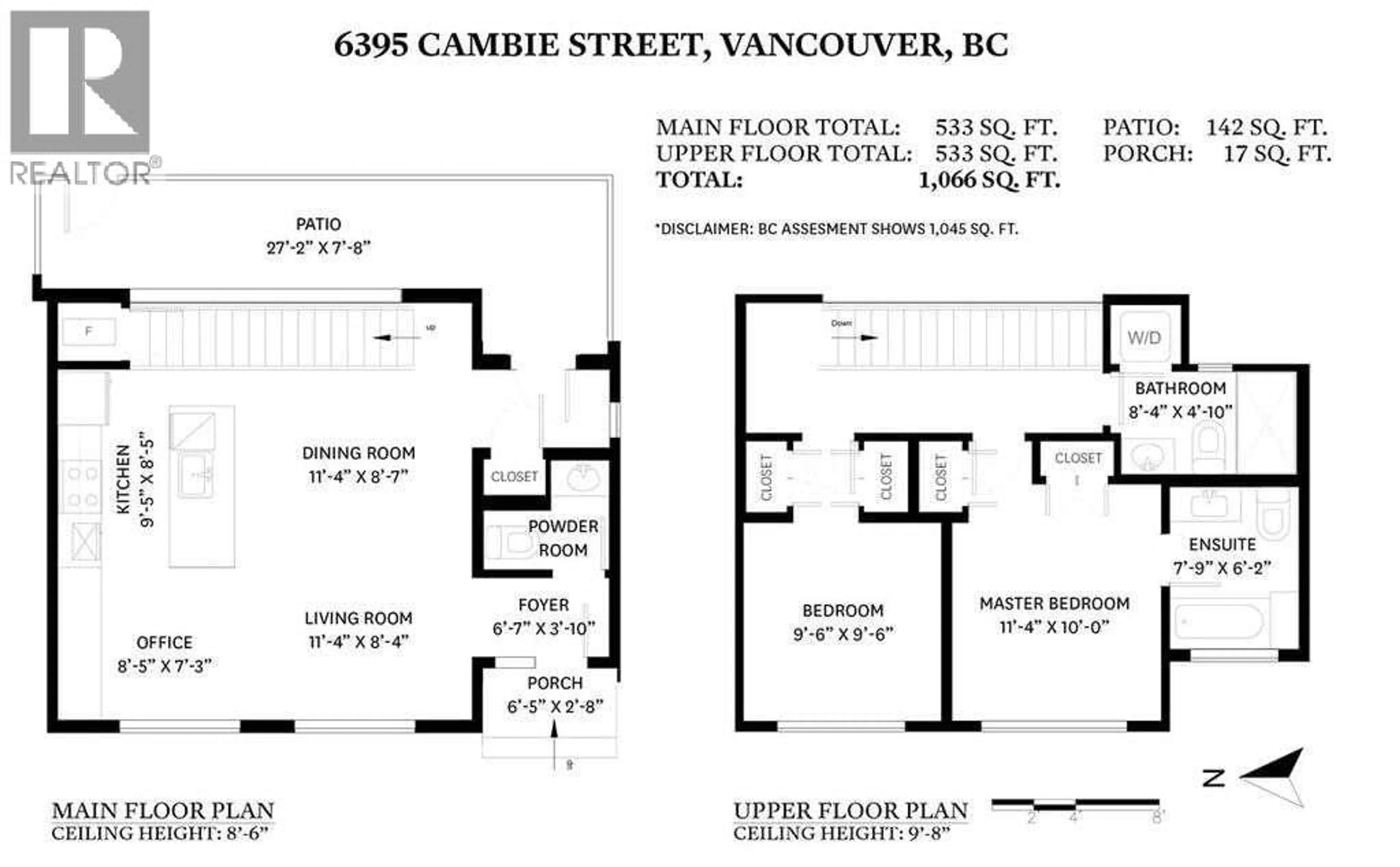 Floor plan for 6395 CAMBIE STREET, Vancouver British Columbia V5Z3B2
