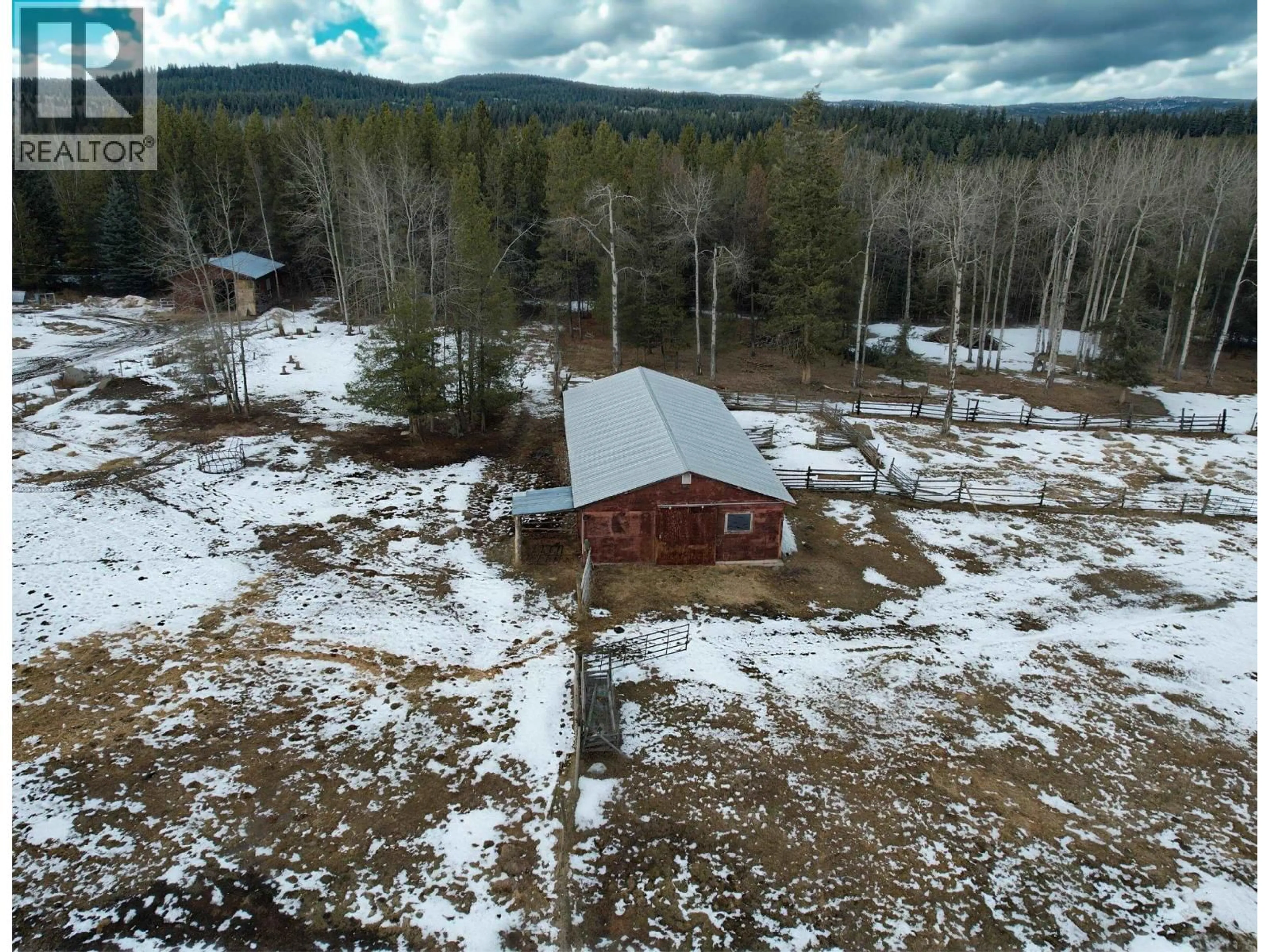 A pic from outside/outdoor area/front of a property/back of a property/a pic from drone, mountain view for 4006 BLUESTONE ROAD, Quesnel British Columbia V2J3H9