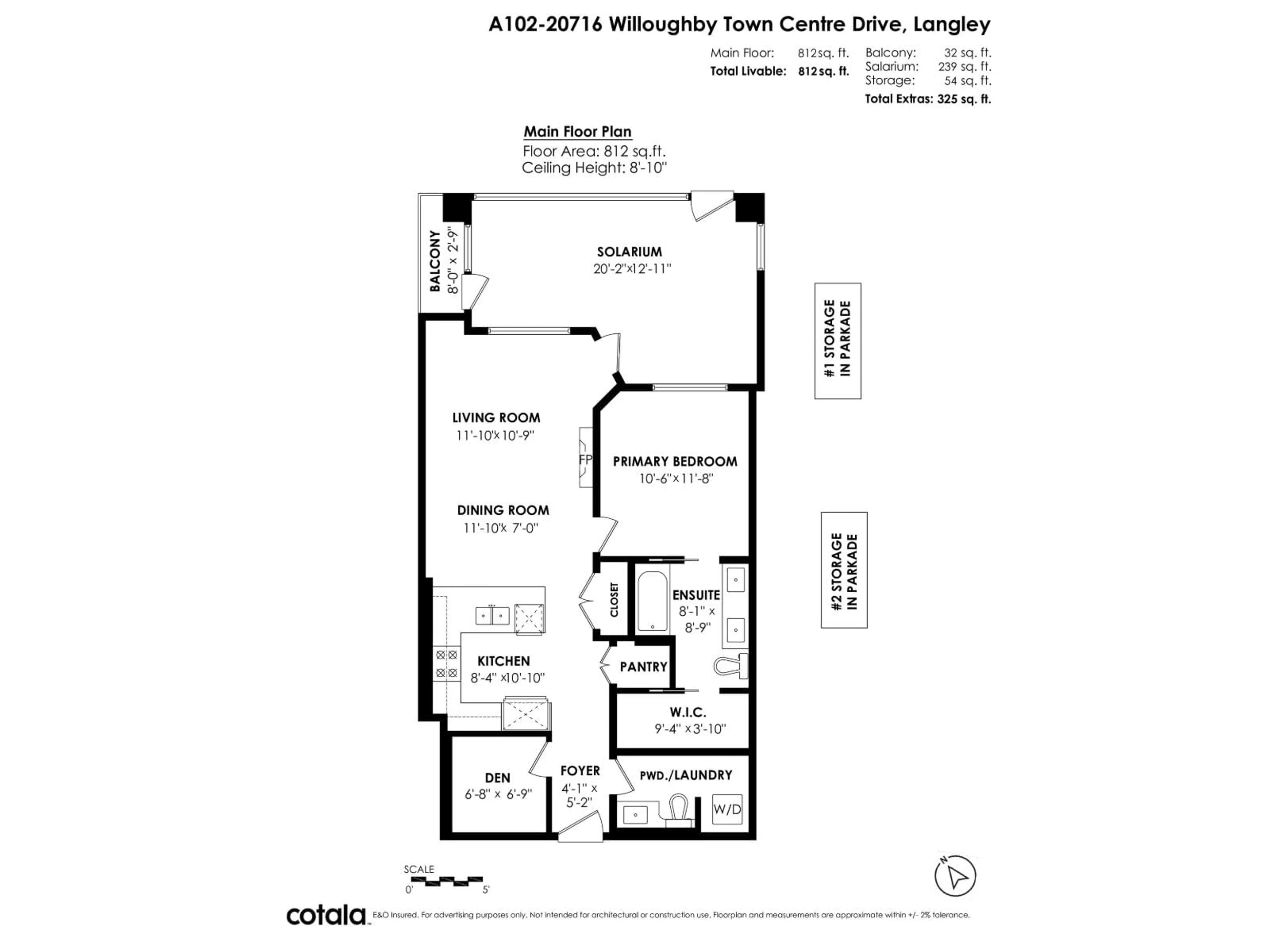 Floor plan for A102 - 20716 WILLOUGHBY TOWN CENTRE DRIVE, Langley British Columbia V2Y3J7