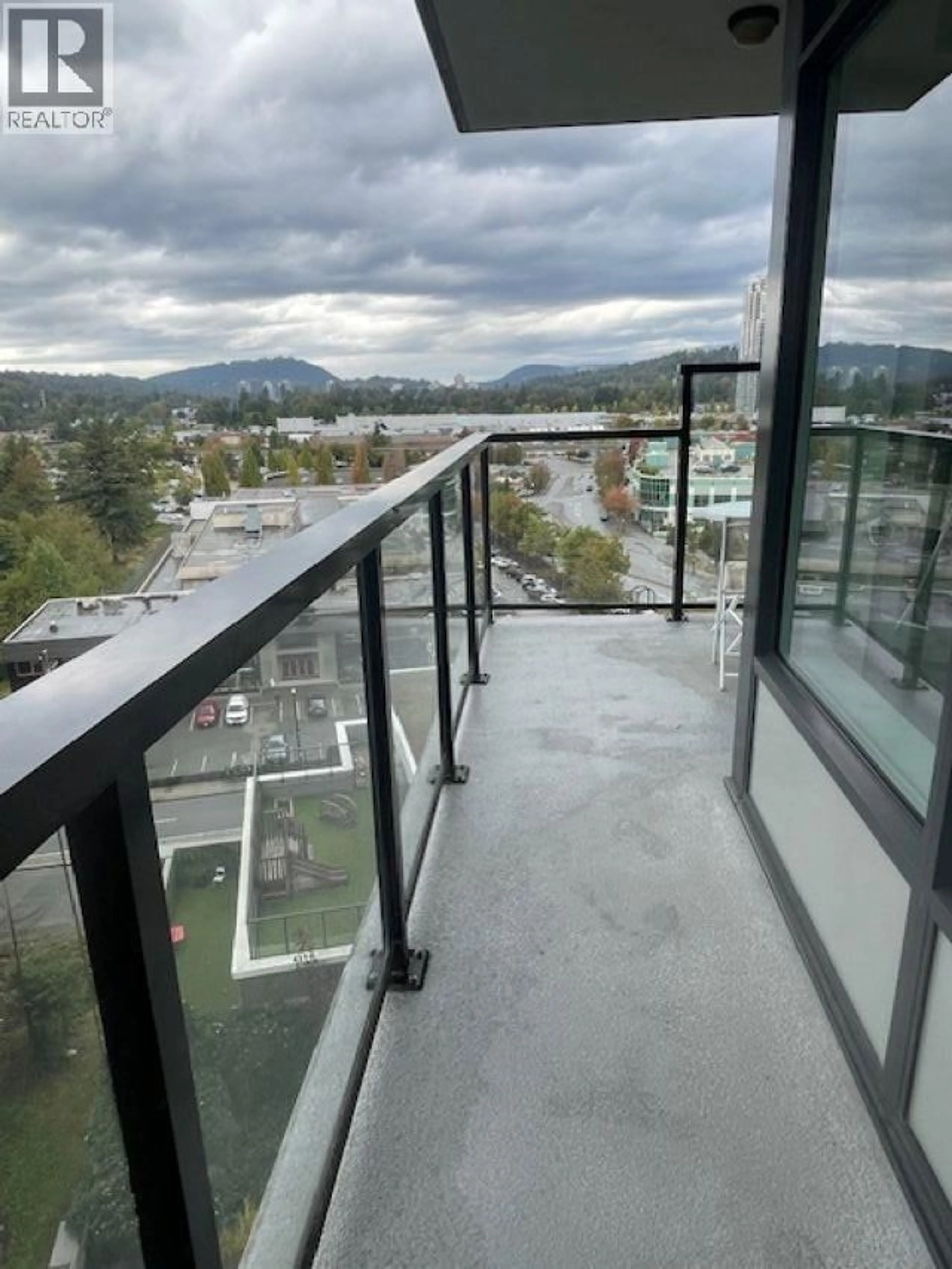 Balcony in the apartment, city buildings view from balcony for 1206 - 3080 LINCOLN AVENUE, Coquitlam British Columbia V3B0L9