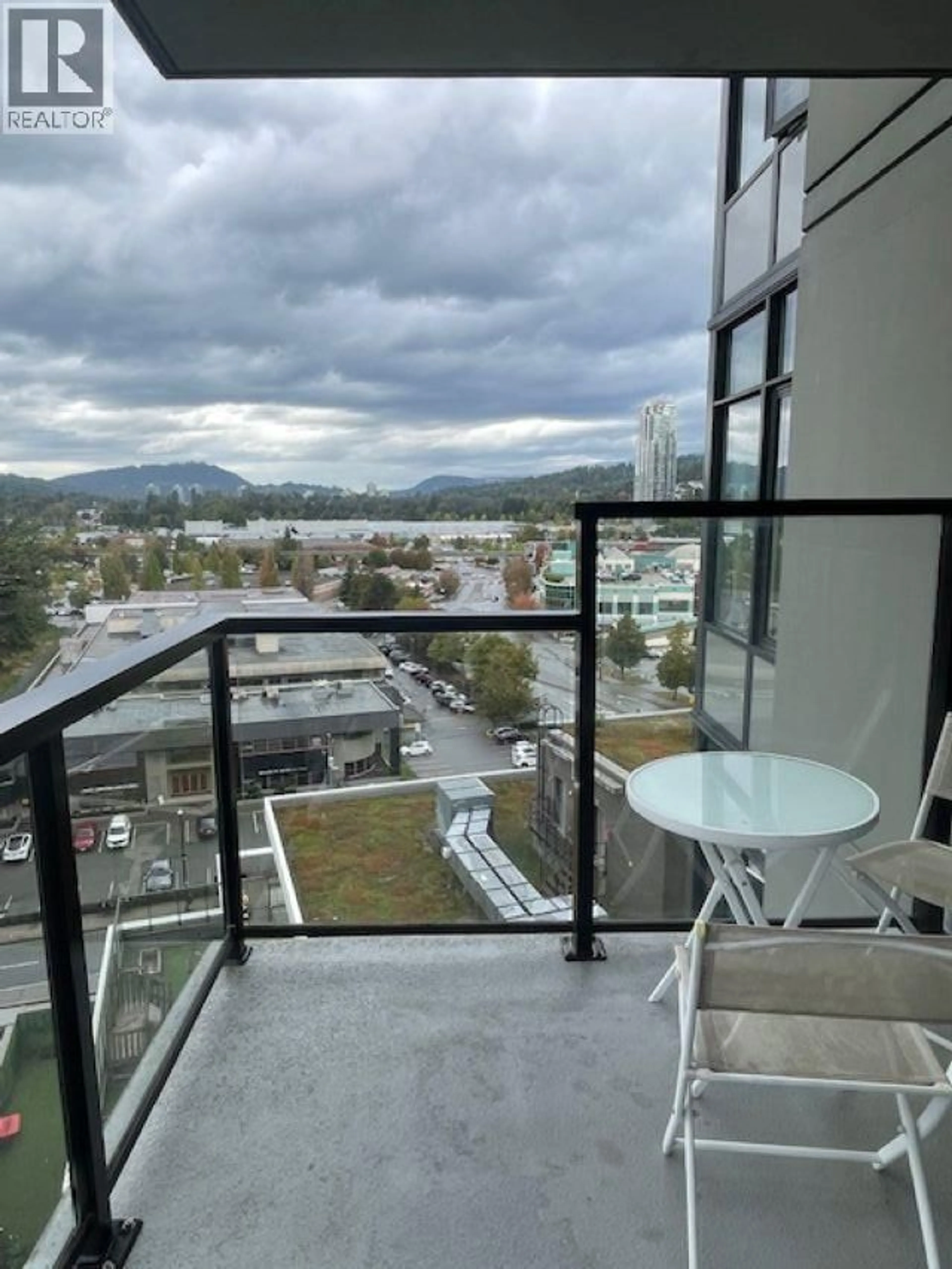 Balcony in the apartment, mountain view for 1206 - 3080 LINCOLN AVENUE, Coquitlam British Columbia V3B0L9
