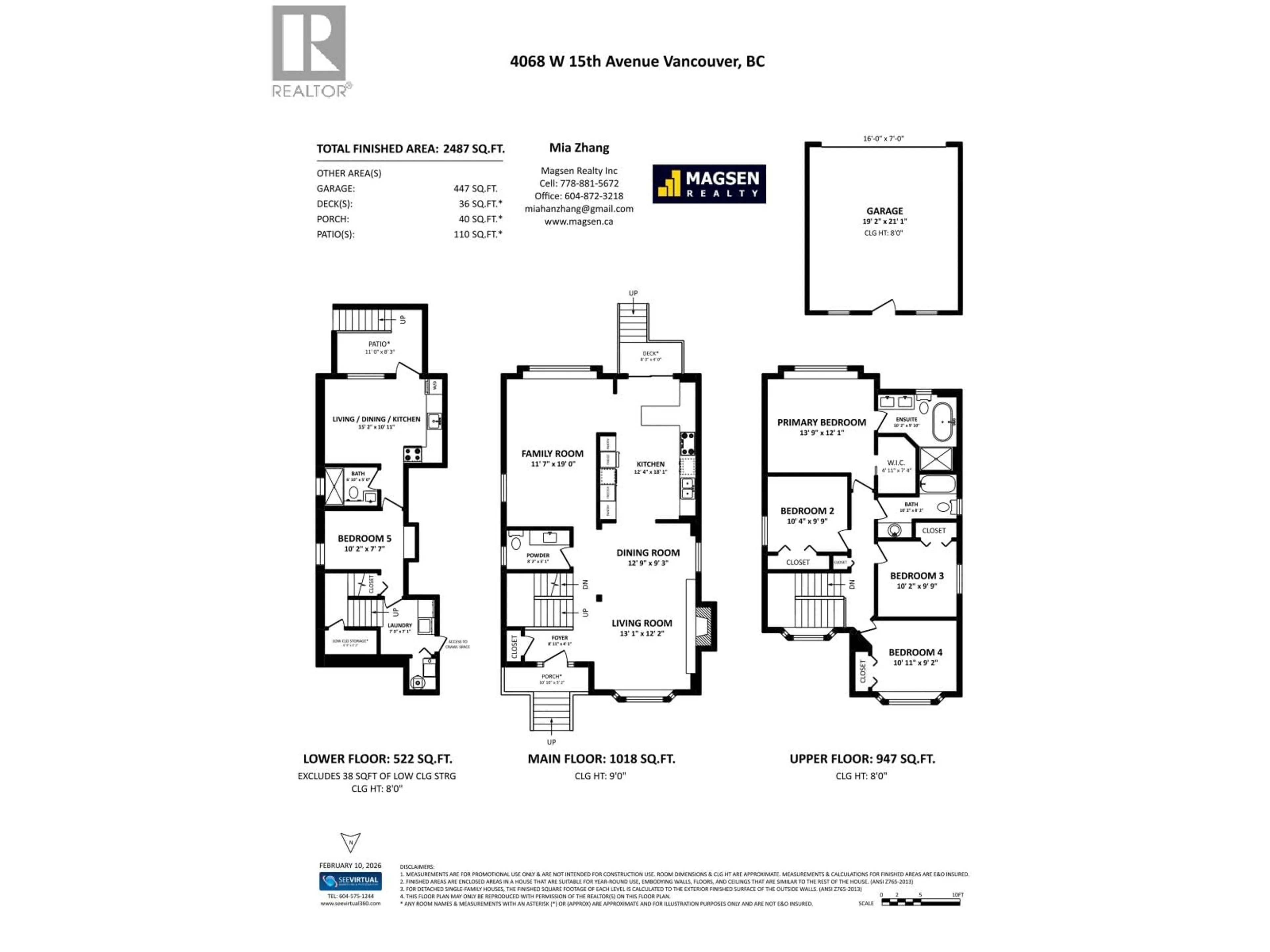Floor plan for 4068 15TH AVENUE, Vancouver British Columbia V6R3A3