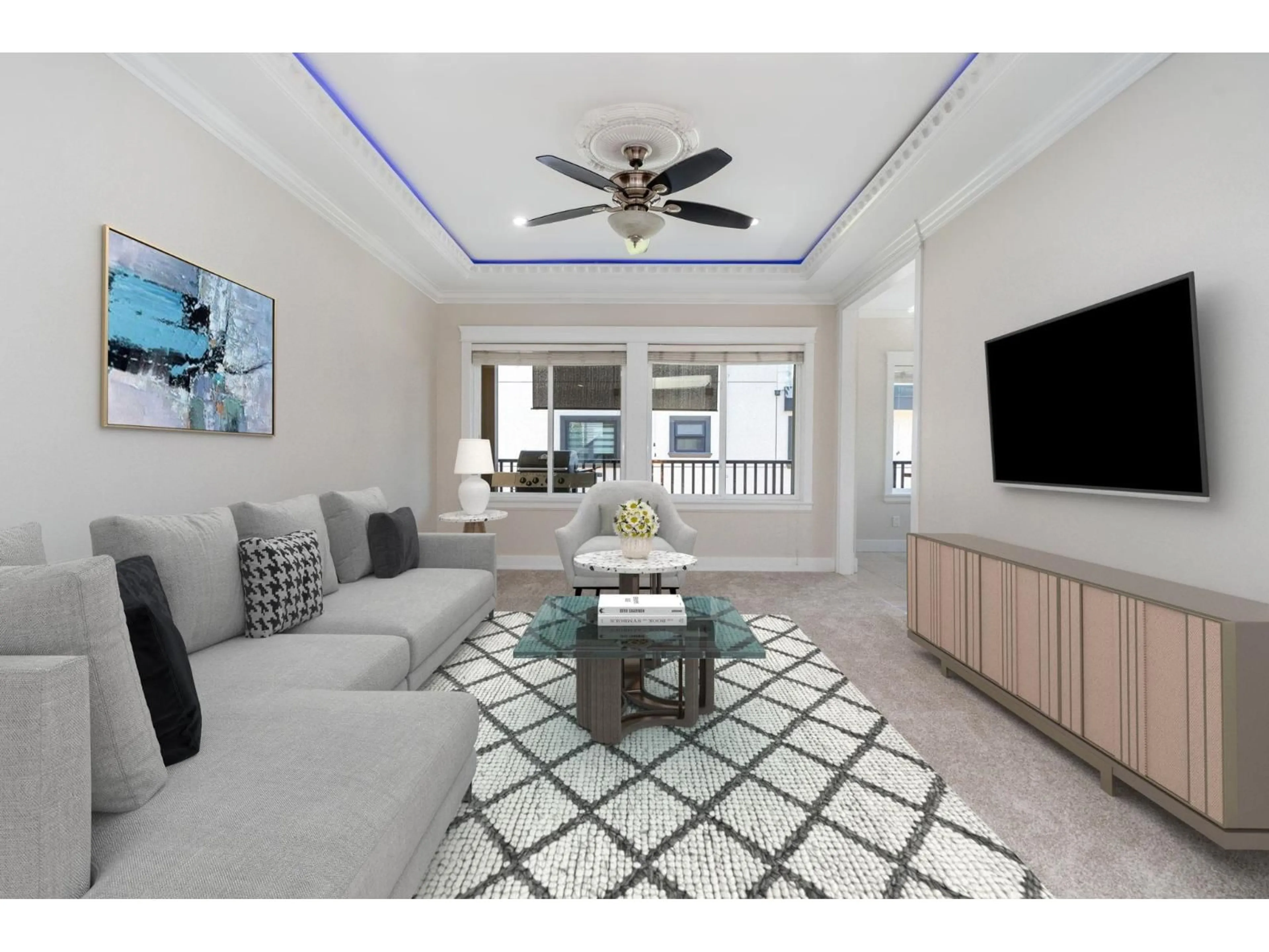 Living room with furniture, ceramic/tile floor for 9944 128 STREET, Surrey British Columbia V3T2Y8