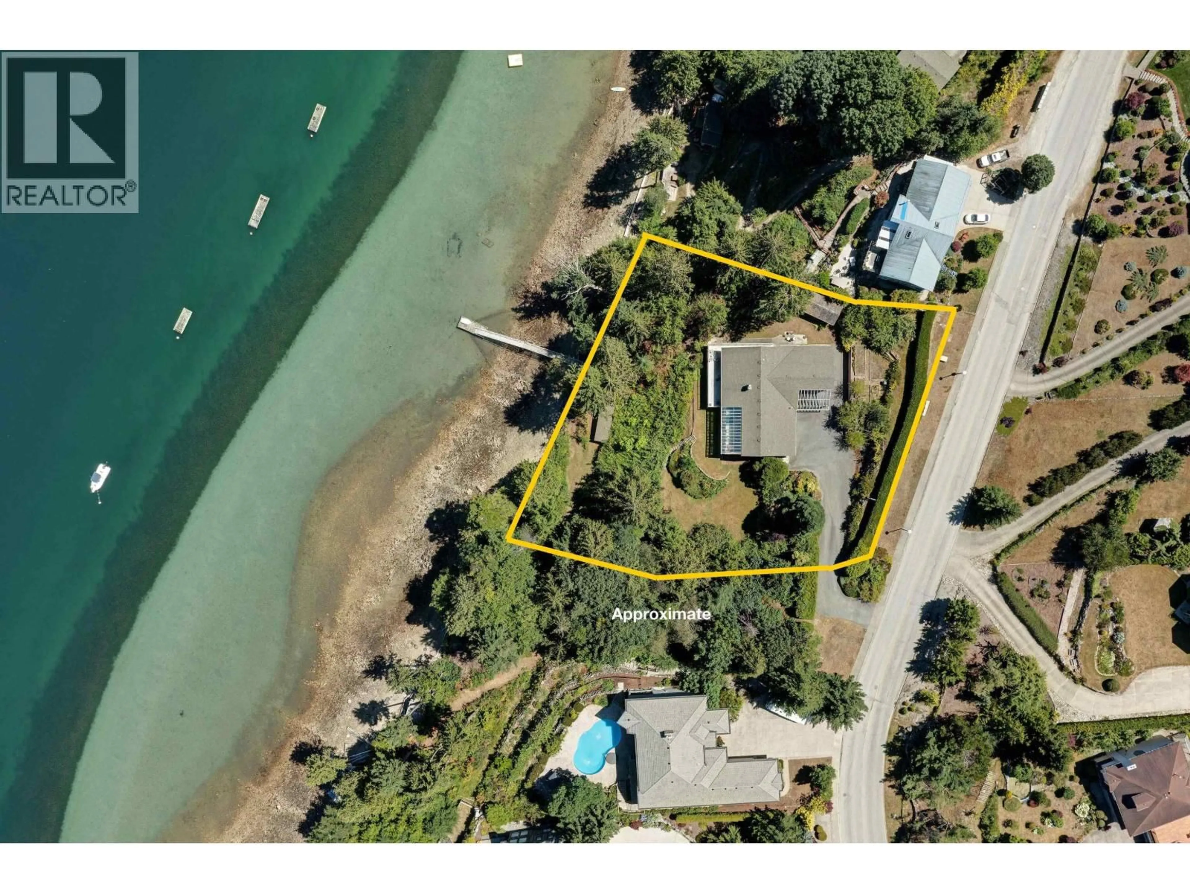 A pic from outside/outdoor area/front of a property/back of a property/a pic from drone, water/lake/river/ocean view for 6448 GALE AVENUE, Sechelt British Columbia V7Z0L1