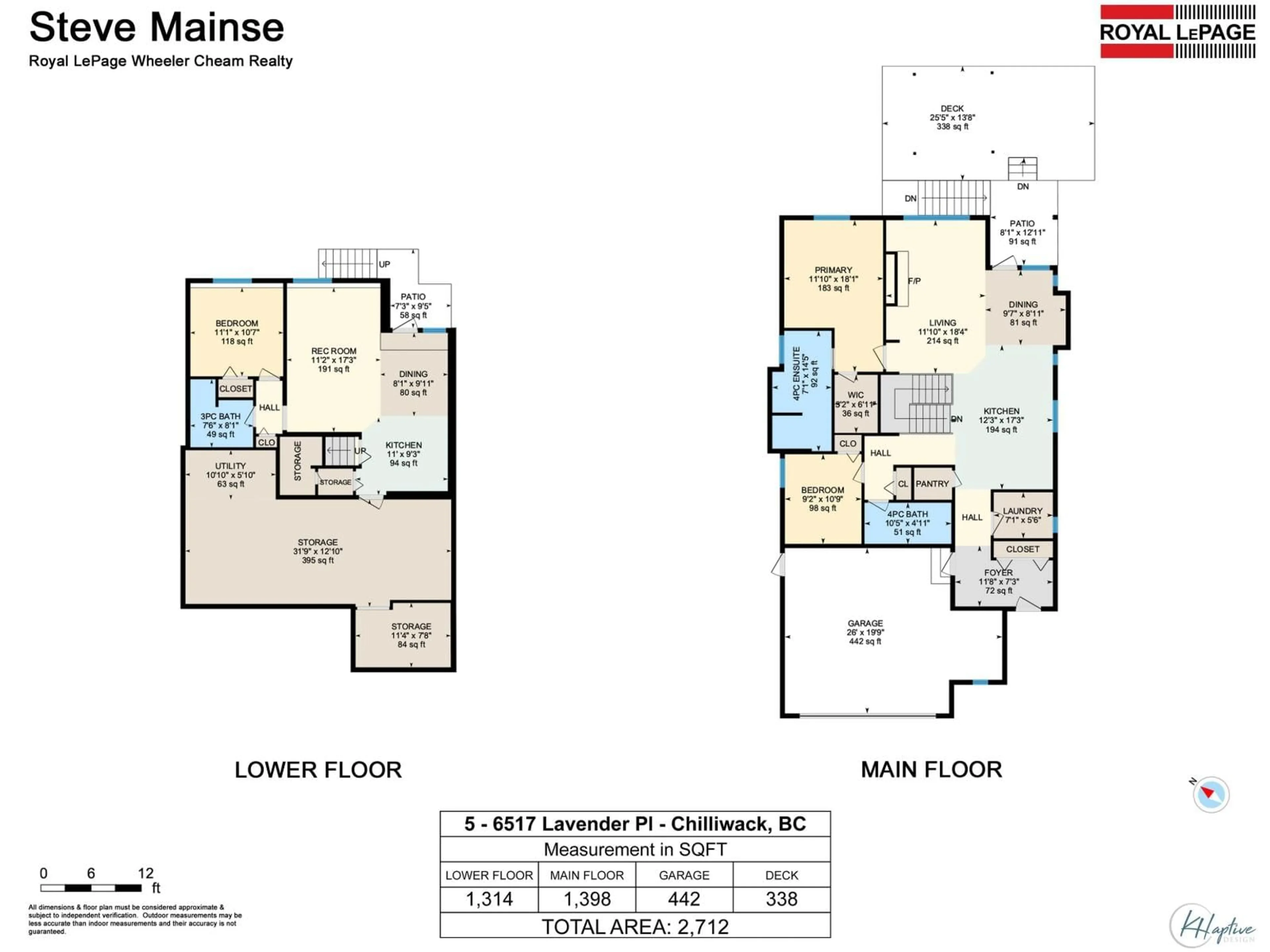 Floor plan for 5 - 6517 LAVENDER PLACE, Chilliwack British Columbia V2R0H5