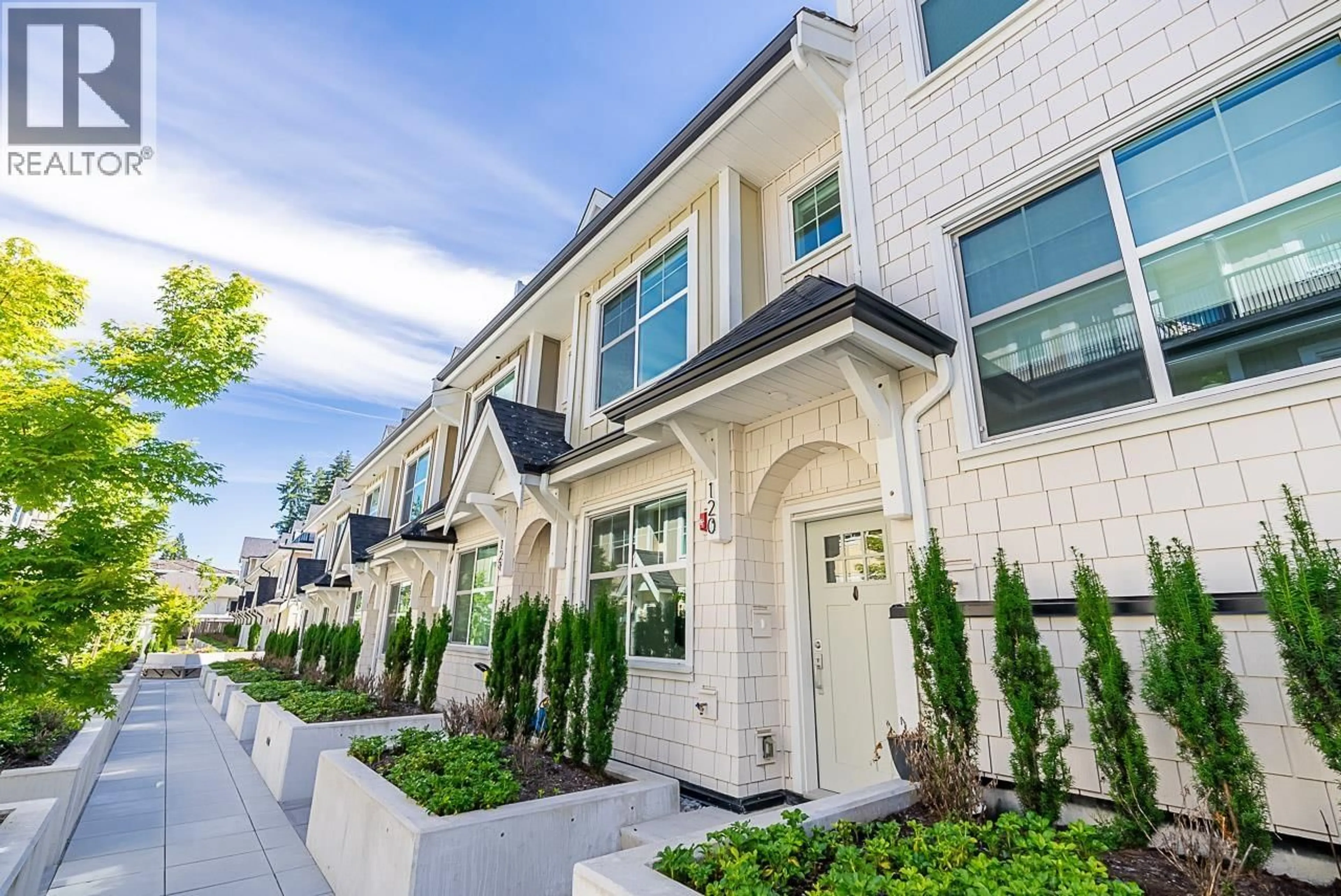 Home with brick exterior material, street for 120 - 707 ROBINSON STREET, Coquitlam British Columbia V3J0M9