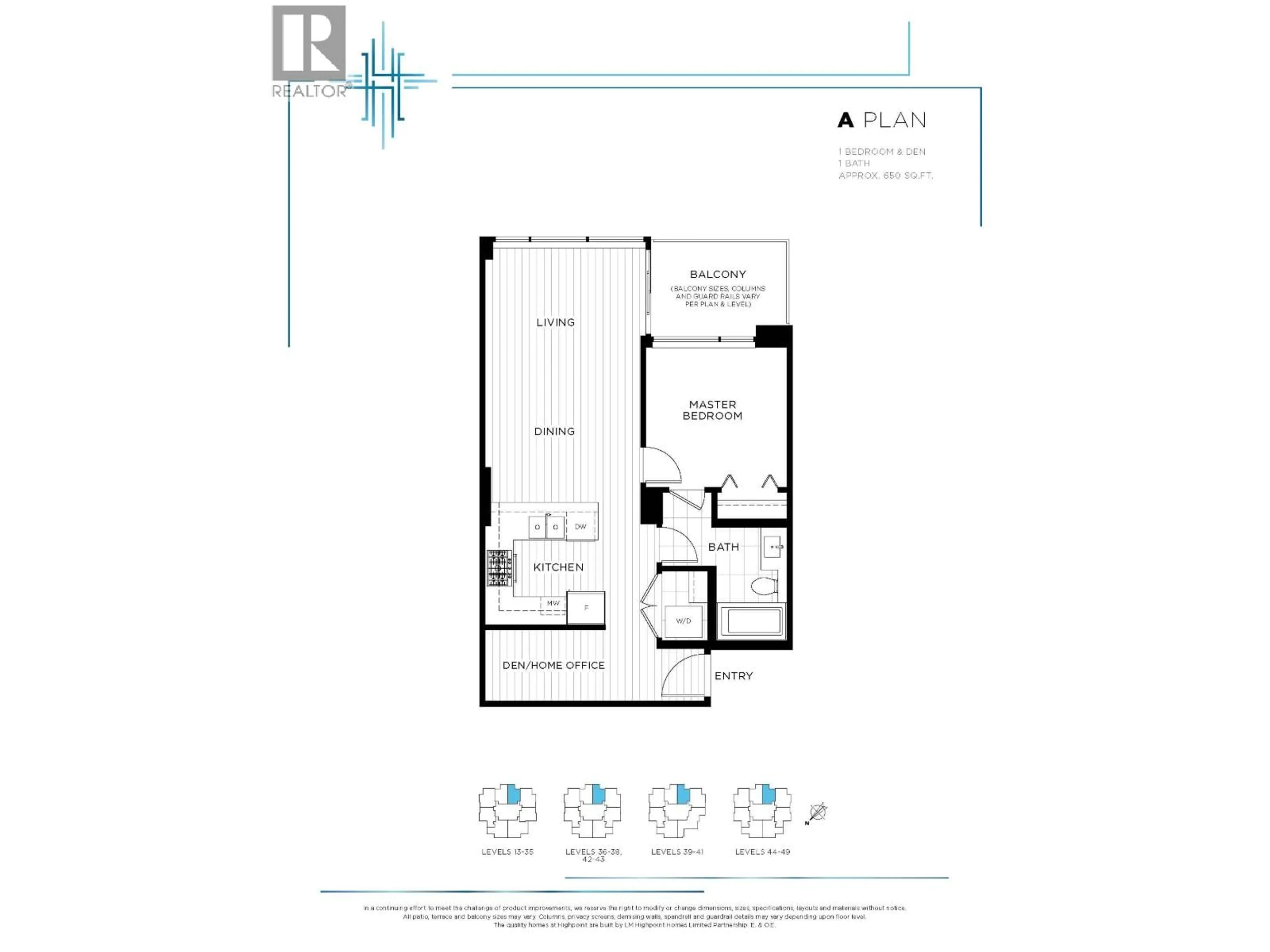 Floor plan for 3305 - 518 CLARKE ROAD, Coquitlam British Columbia V3J3X2