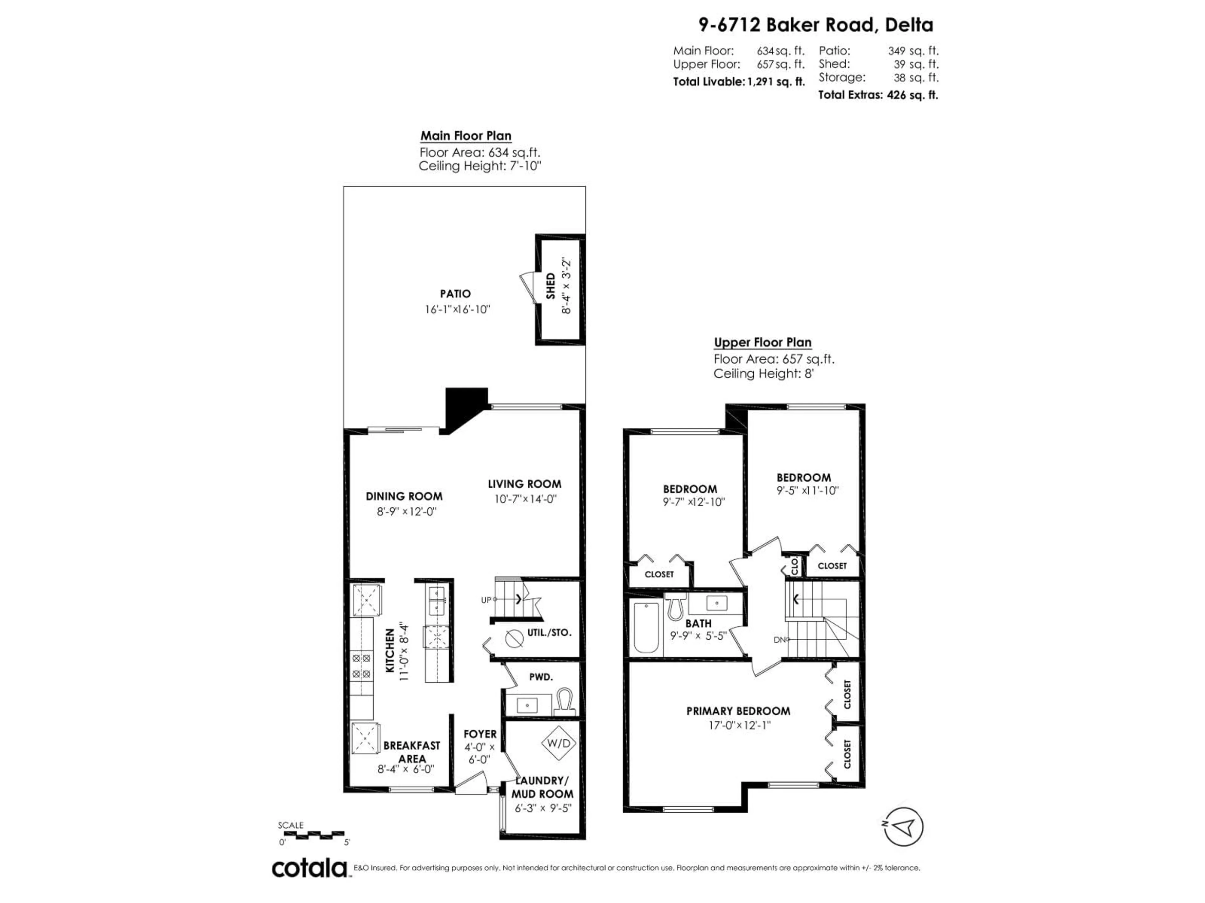 Floor plan for 9 - 6712 BAKER ROAD, Delta British Columbia V4E2V3
