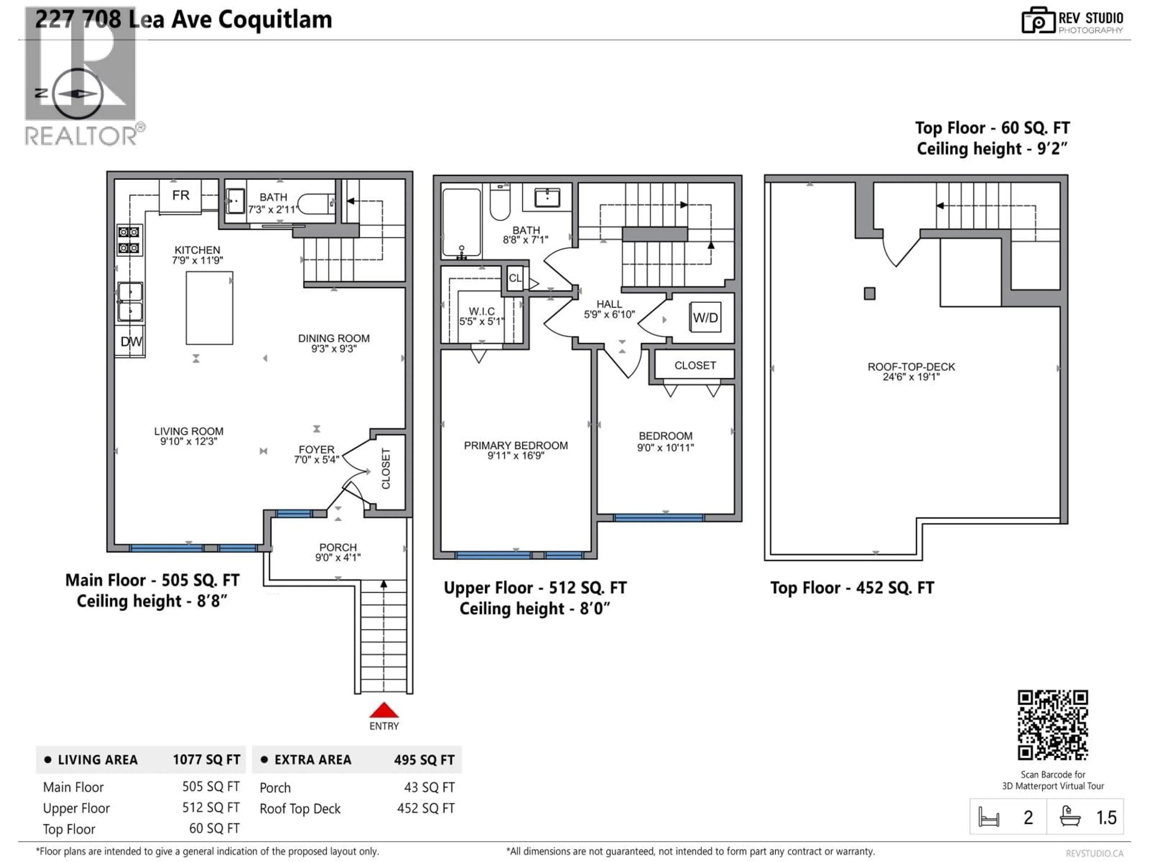 Floor plan for 227 - 708 LEA AVENUE, Coquitlam British Columbia V3J4H5