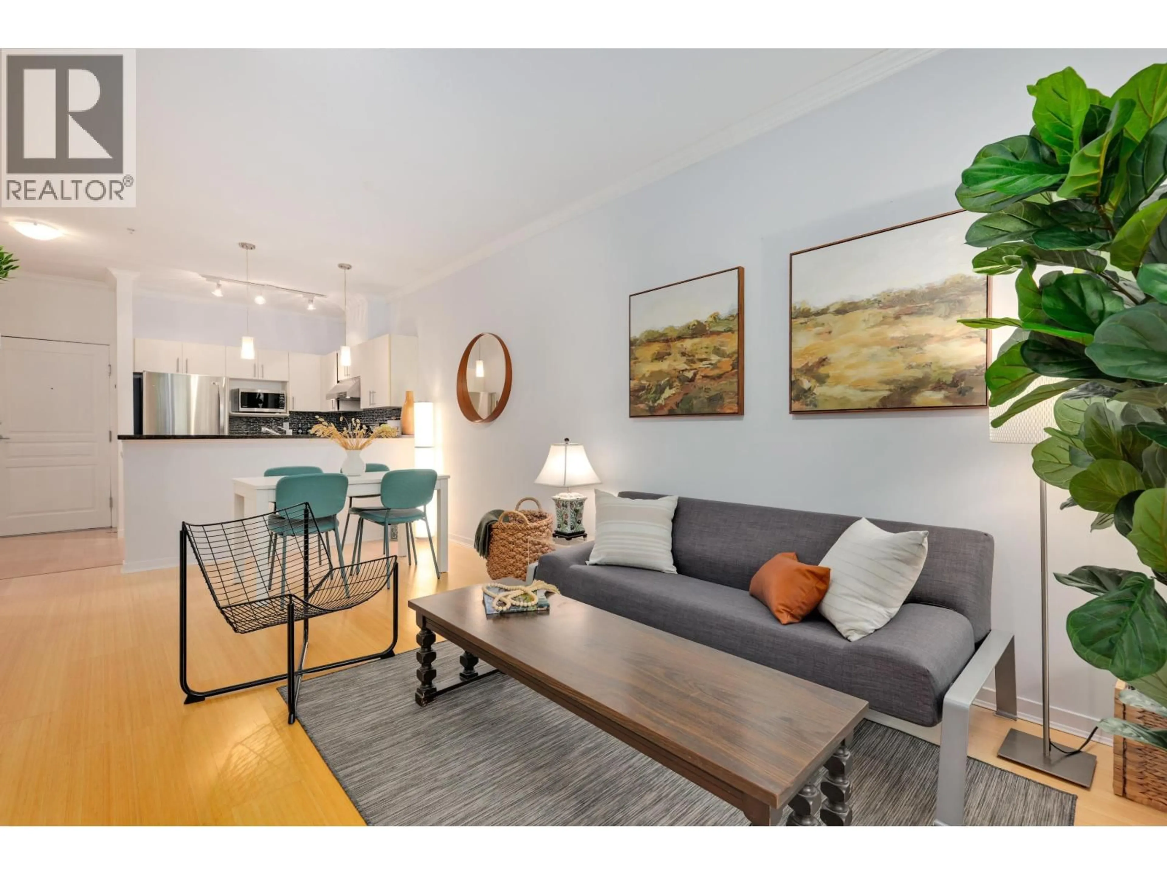 Living room with furniture, wood/laminate floor for 304 - 1388 NELSON STREET, Vancouver British Columbia V6E1J9