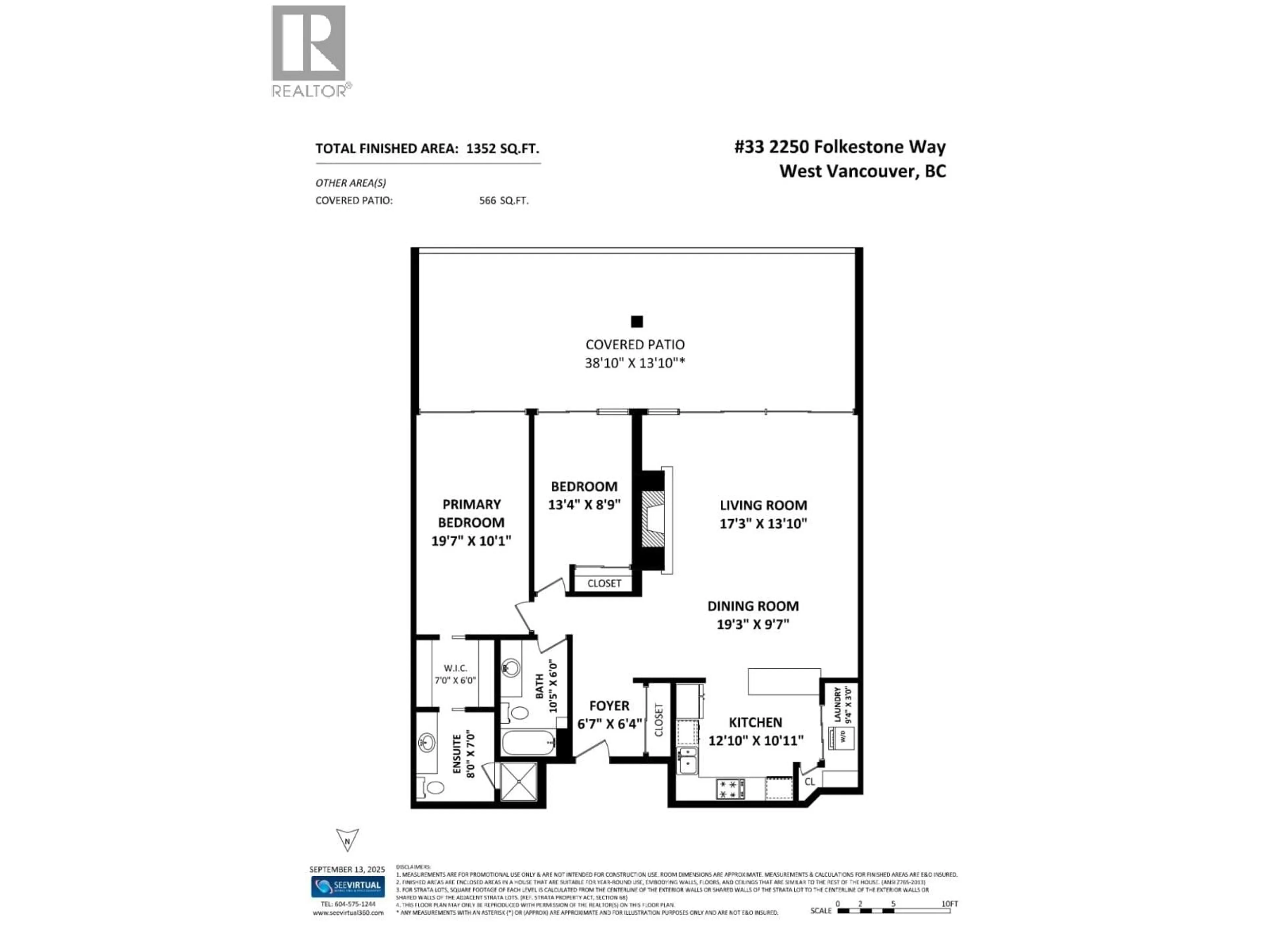 Floor plan for 33 - 2250 FOLKESTONE WAY, West Vancouver British Columbia V7S2X7