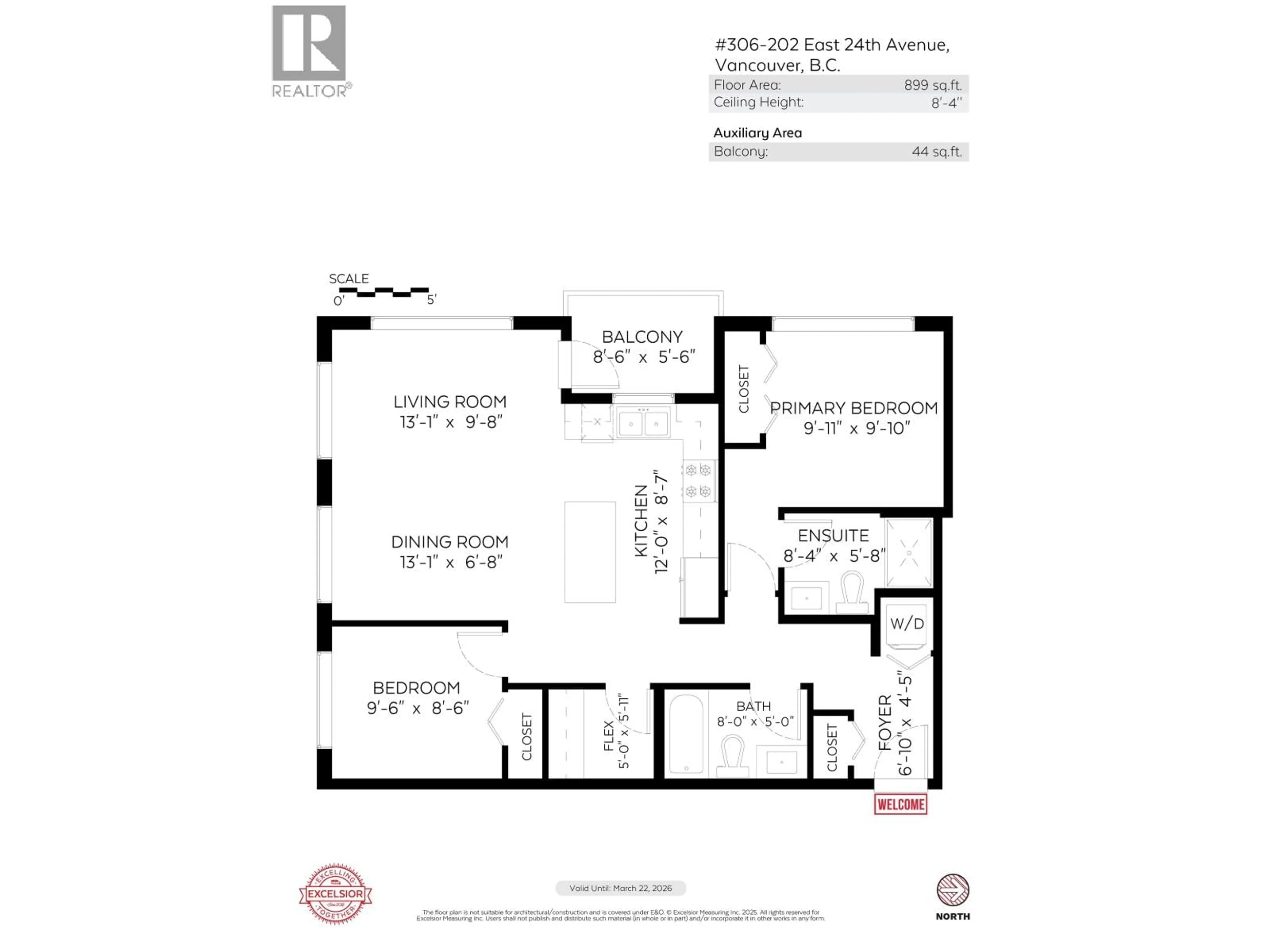 Floor plan for 306 - 202 24TH AVENUE, Vancouver British Columbia V5V1Z6
