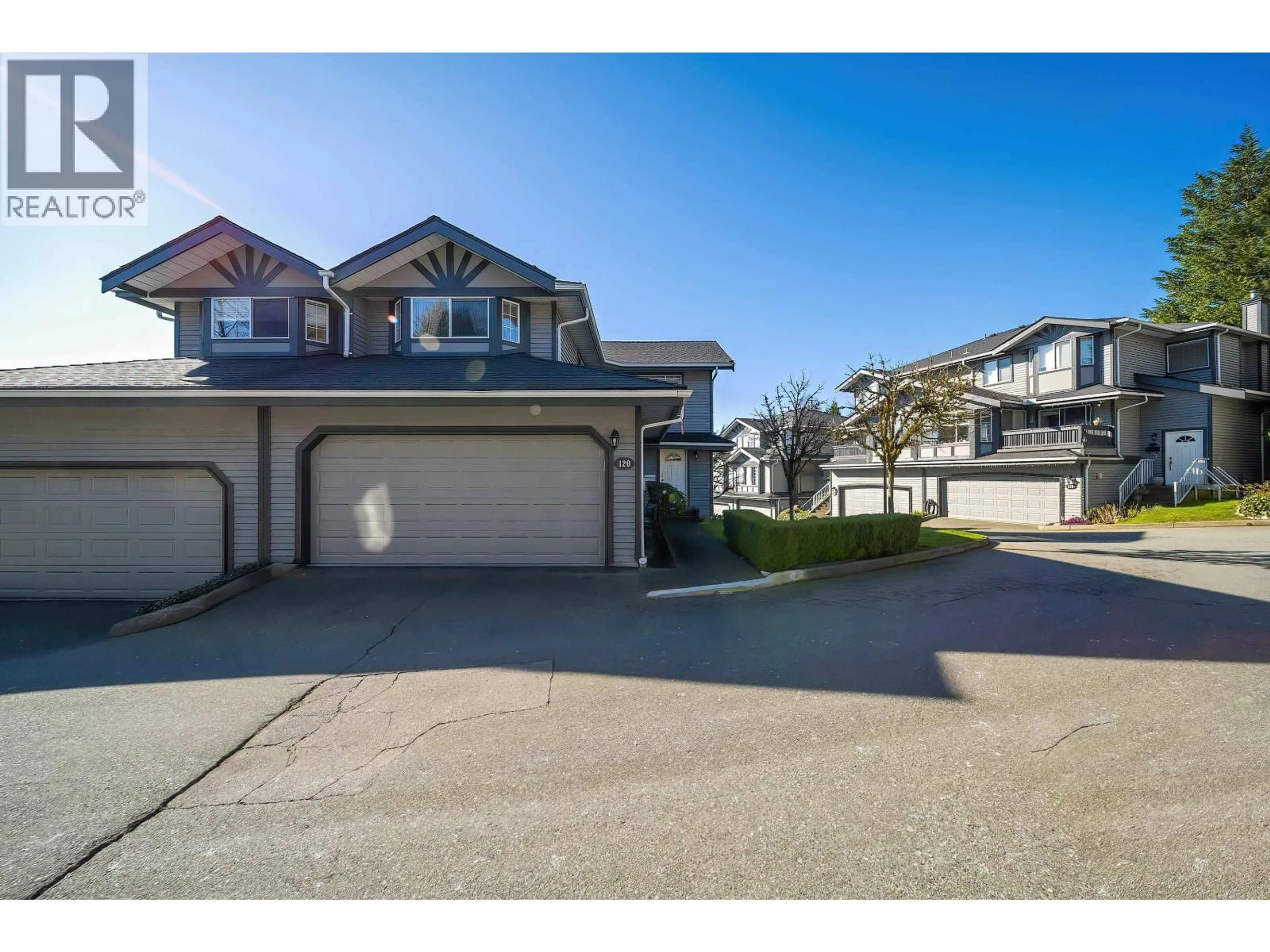 A pic from outside/outdoor area/front of a property/back of a property/a pic from drone, street for 120 - 1685 PINETREE WAY, Coquitlam British Columbia V3E3A1