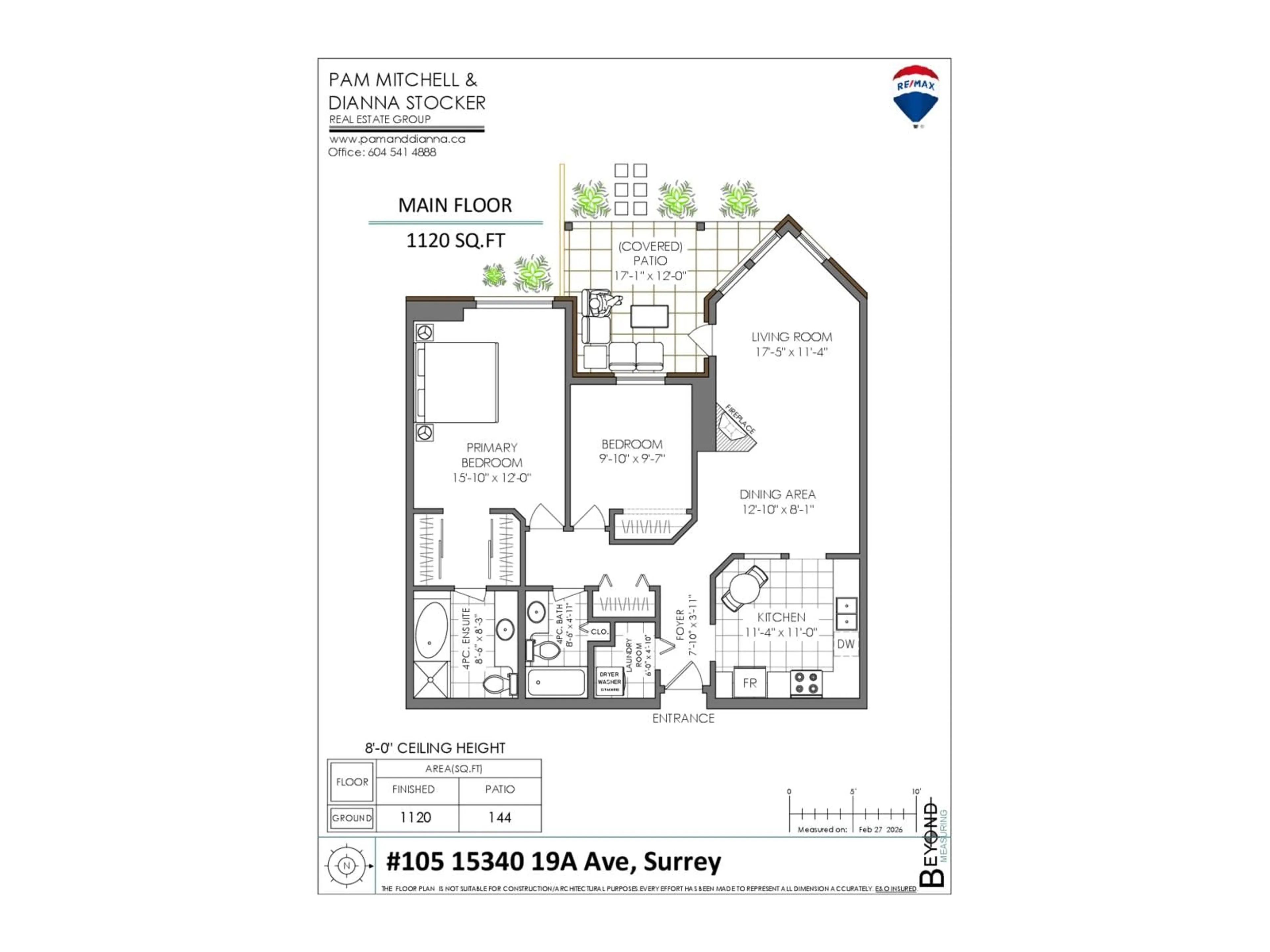 Floor plan for 105 - 15340 19A AVENUE, Surrey British Columbia V4A9W1