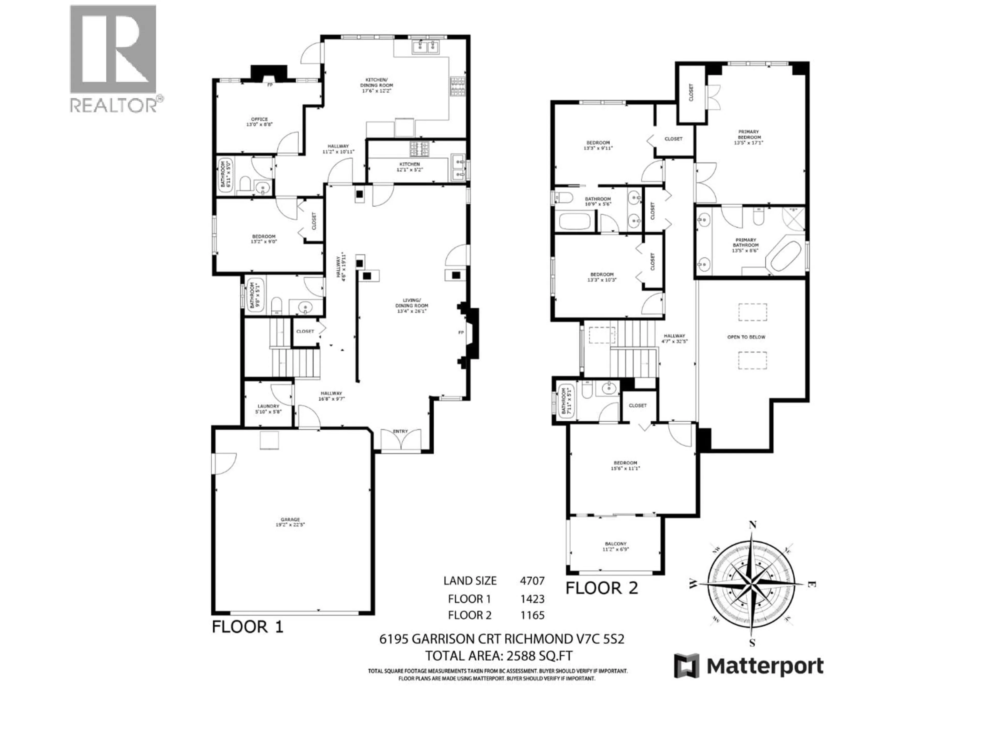 Floor plan for 6195 GARRISON COURT, Richmond British Columbia V7C5S2