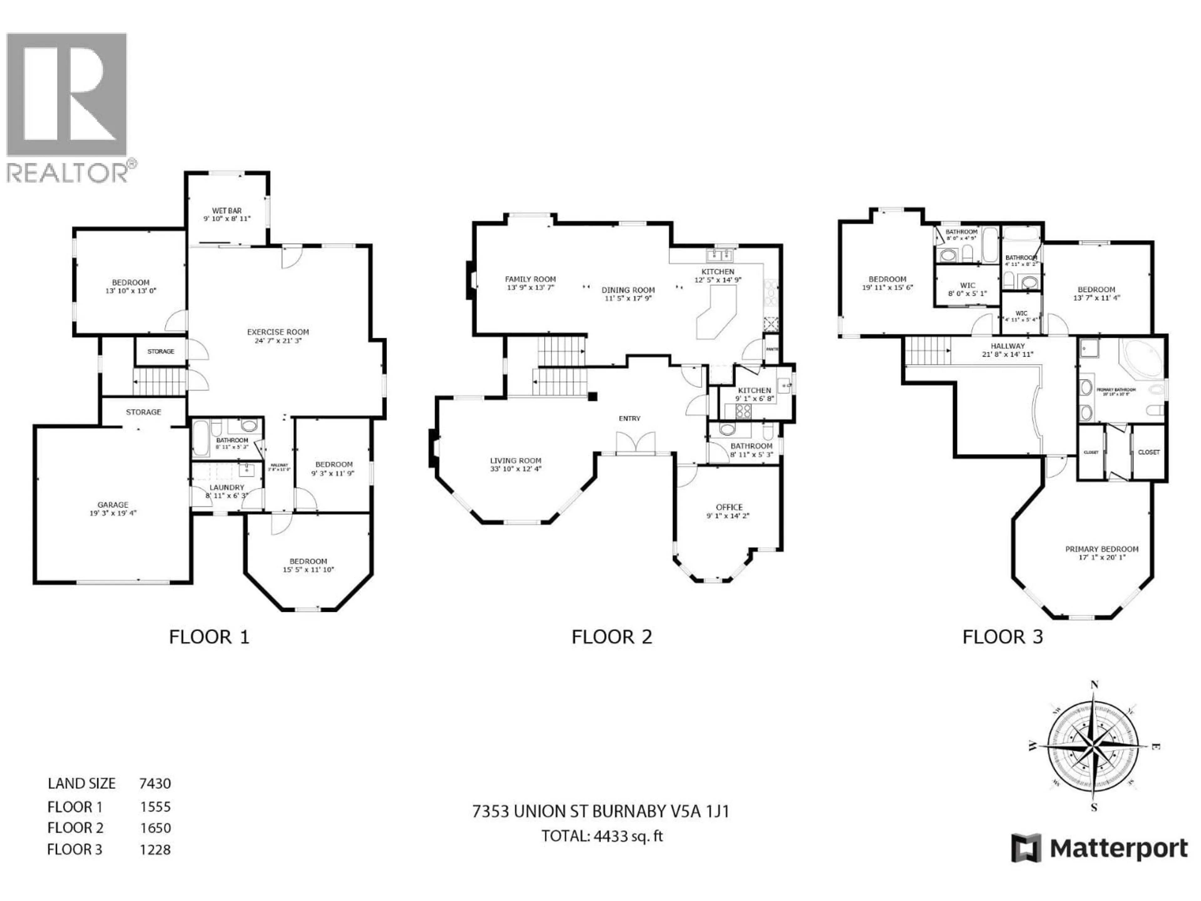 Floor plan for 7353 UNION STREET, Burnaby British Columbia V5A1J1