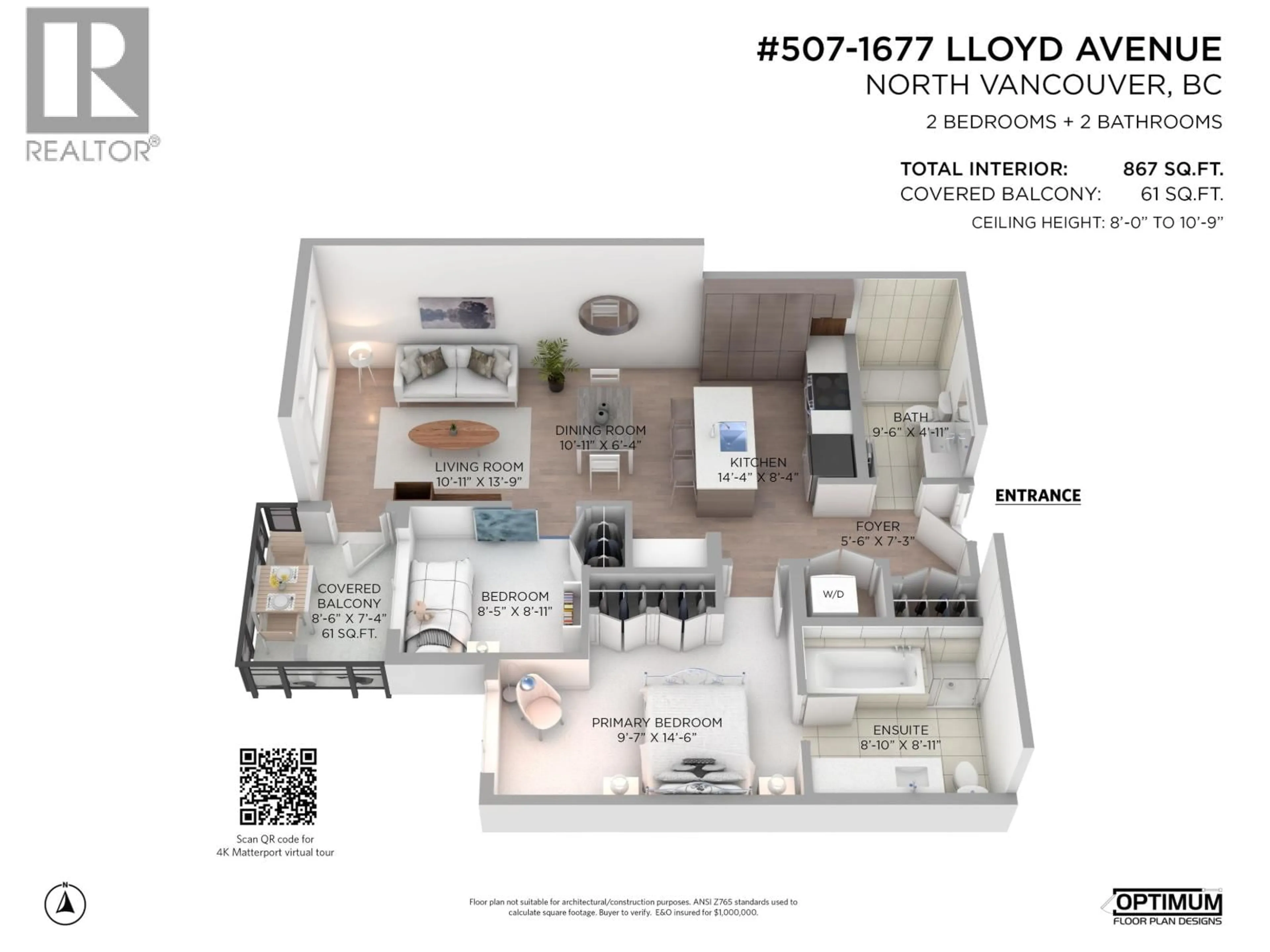 Floor plan for 507 - 1677 LLOYD AVENUE, North Vancouver British Columbia V7P0B1