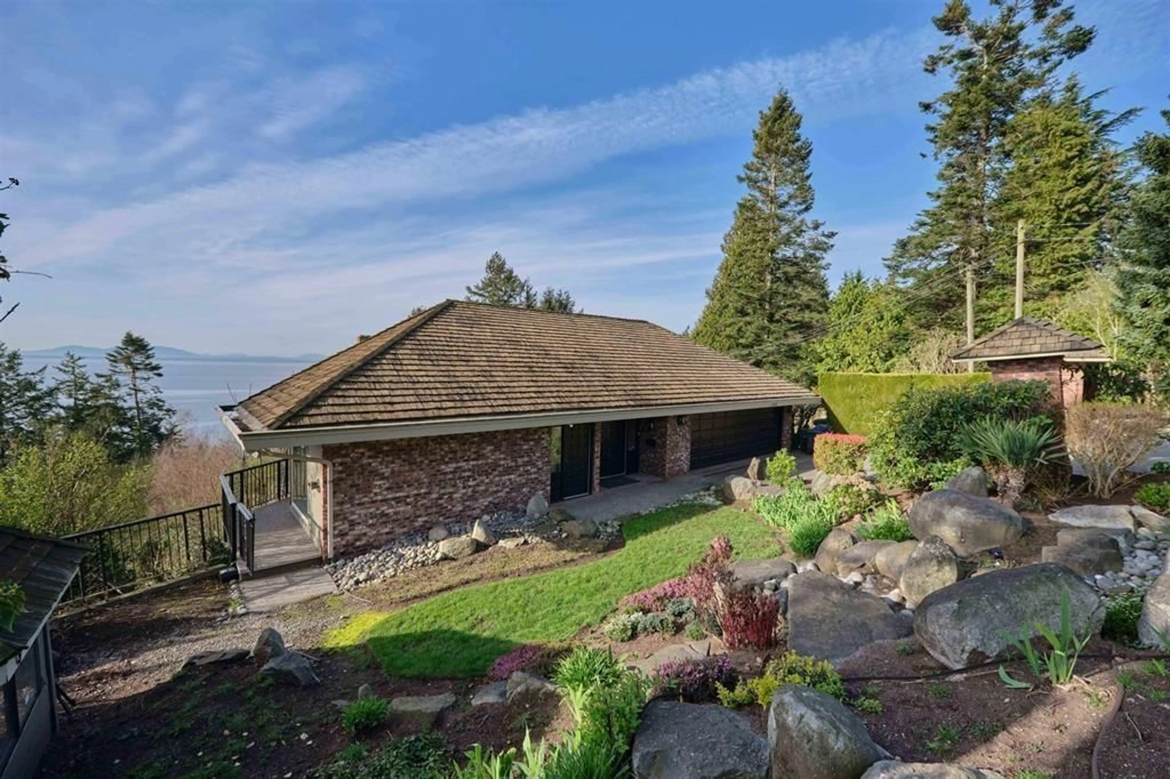 A pic from outside/outdoor area/front of a property/back of a property/a pic from drone, water/lake/river/ocean view for 13026 13 AVENUE, Surrey British Columbia V4A1B8