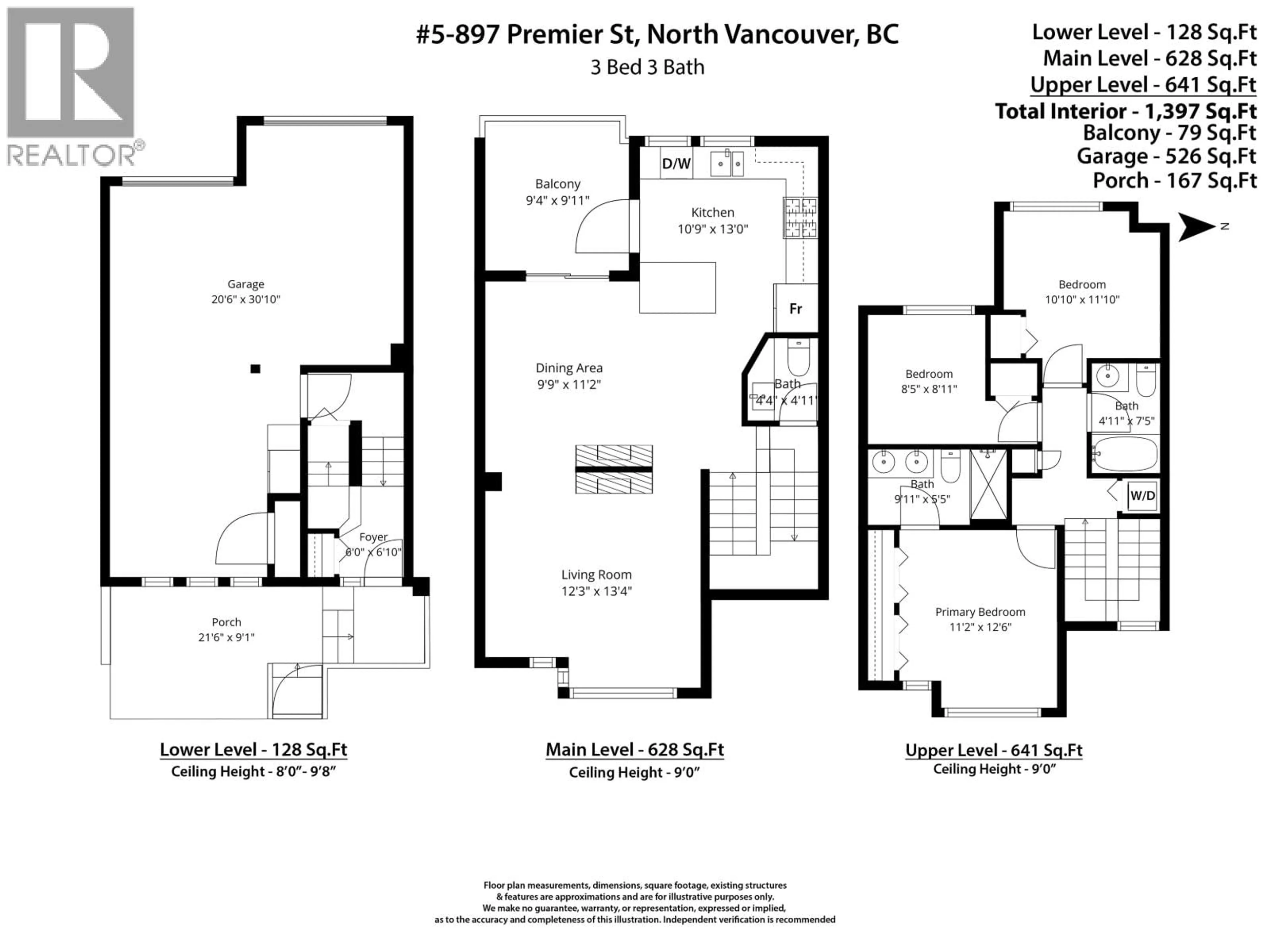 Floor plan for 5 - 897 PREMIER STREET, North Vancouver British Columbia V7J2G7