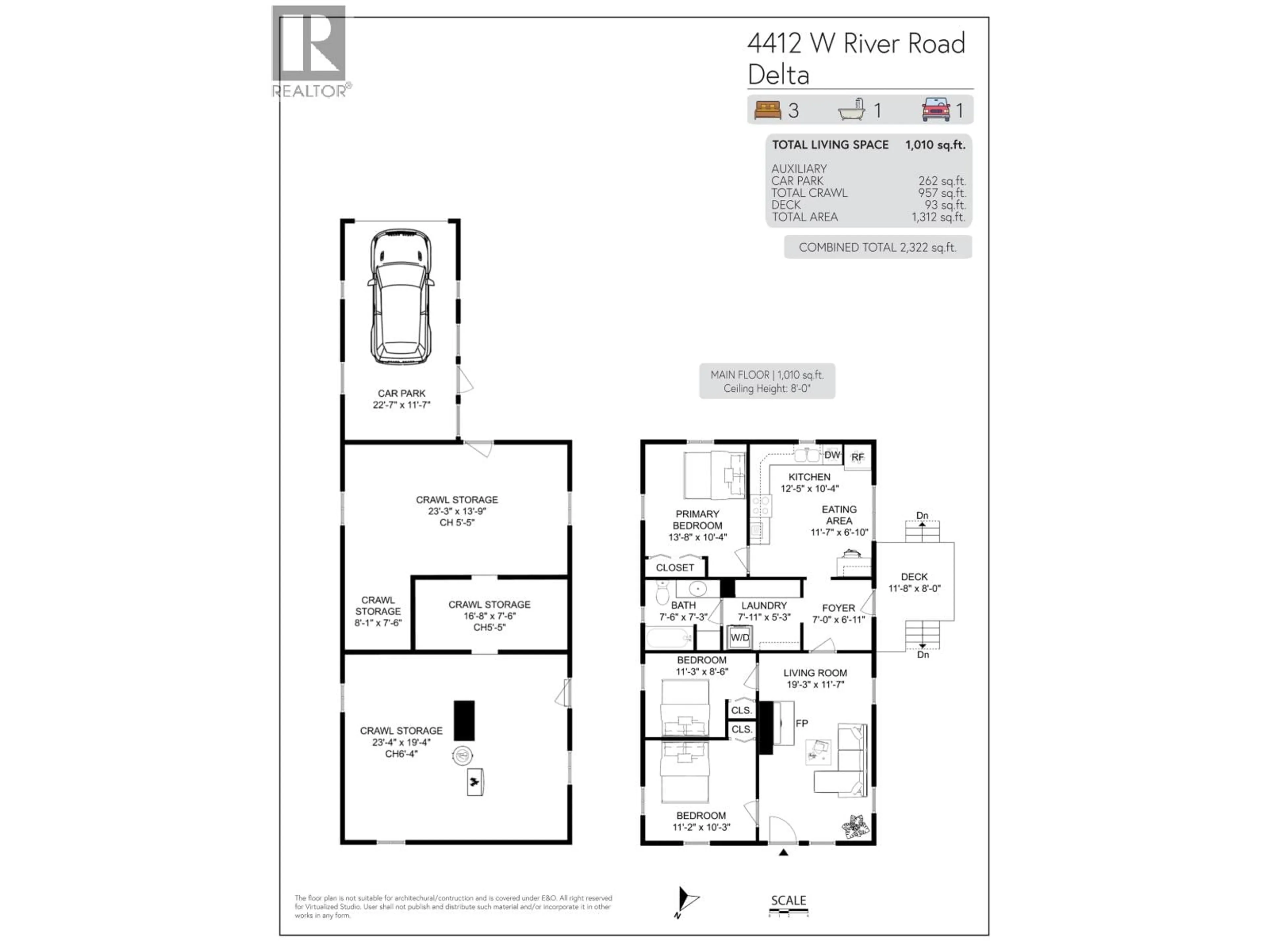 Floor plan for 4412 RIVER ROAD, Delta British Columbia V4K1S2