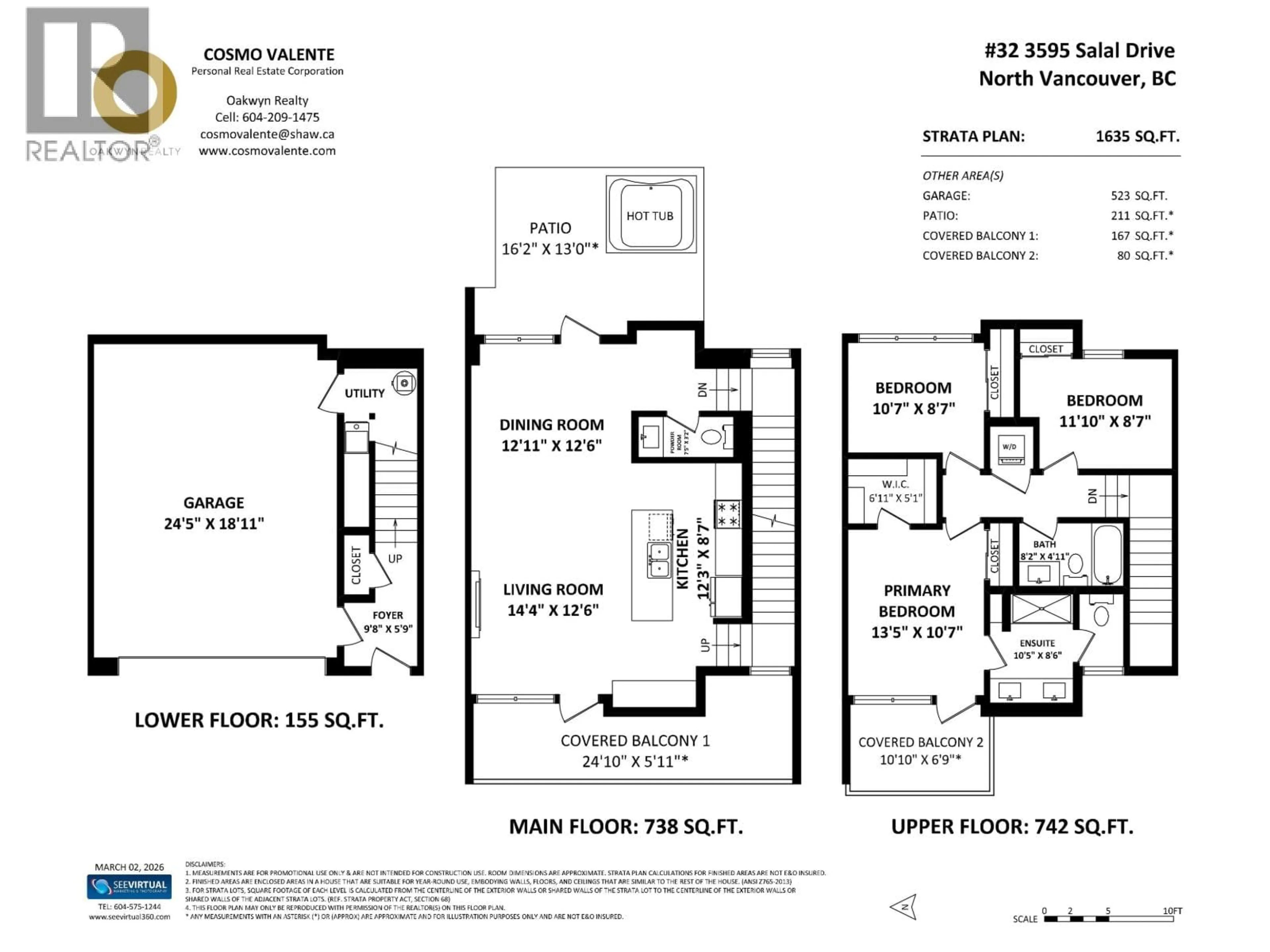 Floor plan for 32 - 3595 SALAL DRIVE, North Vancouver British Columbia V7G0A7