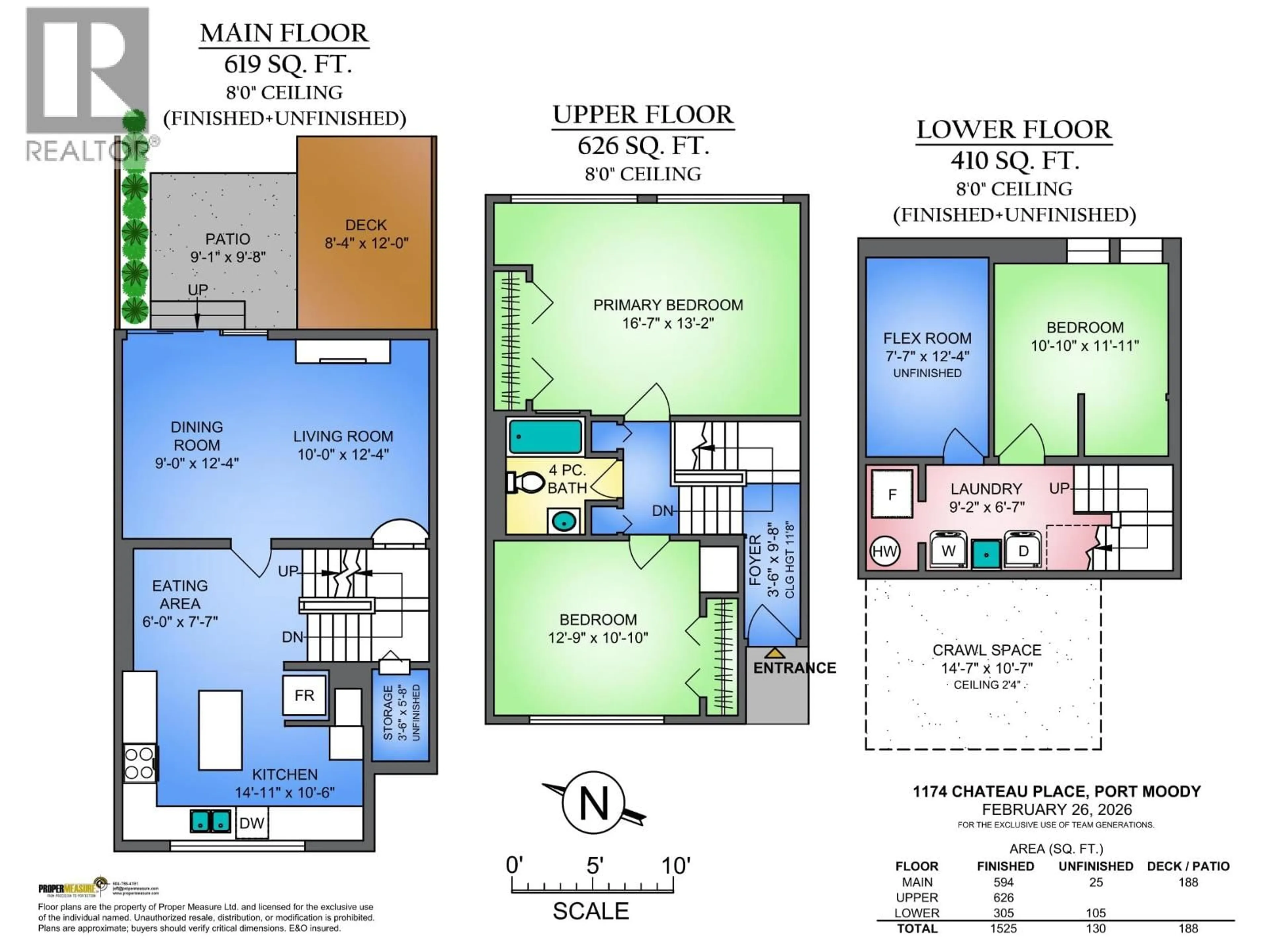 Floor plan for 1174 CHATEAU PLACE, Port Moody British Columbia V3H1N6