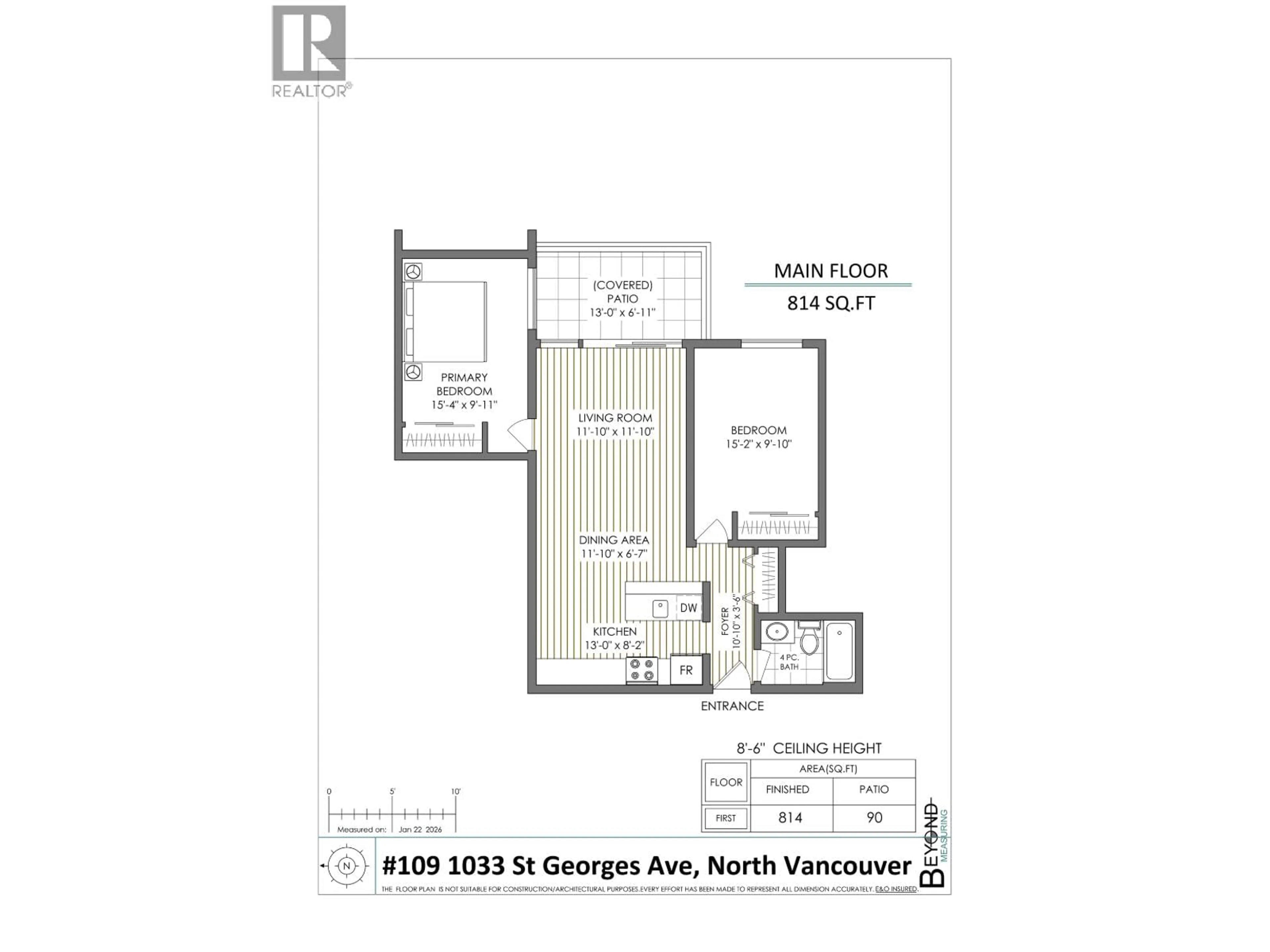 Floor plan for 109 - 1033 ST. GEORGES AVENUE, North Vancouver British Columbia V7L3H5