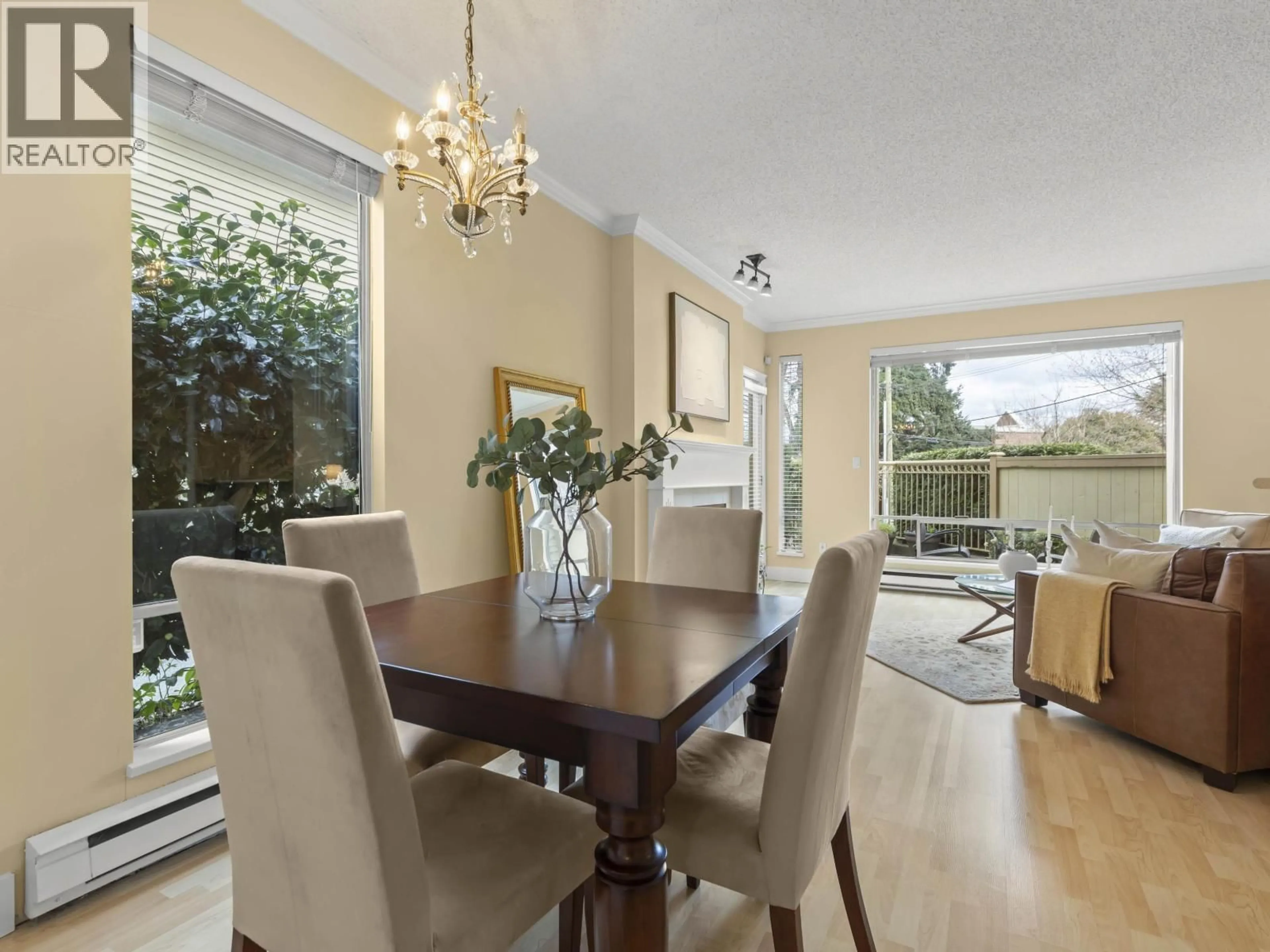 Dining room, wood/laminate floor for 103 - 1100 7TH AVENUE, Vancouver British Columbia V6H1B4