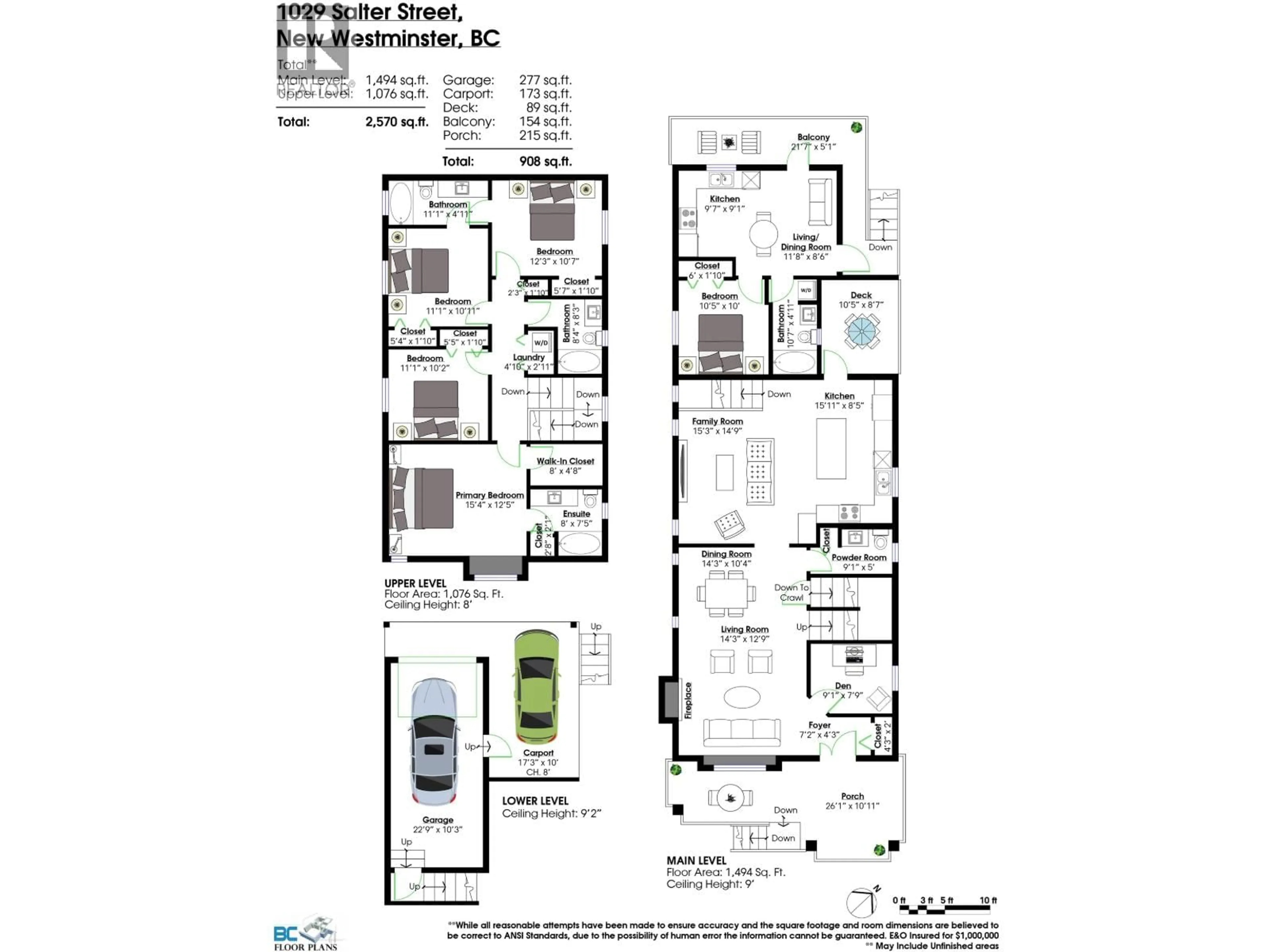 Floor plan for 1029 SALTER STREET, New Westminster British Columbia V3M0H5