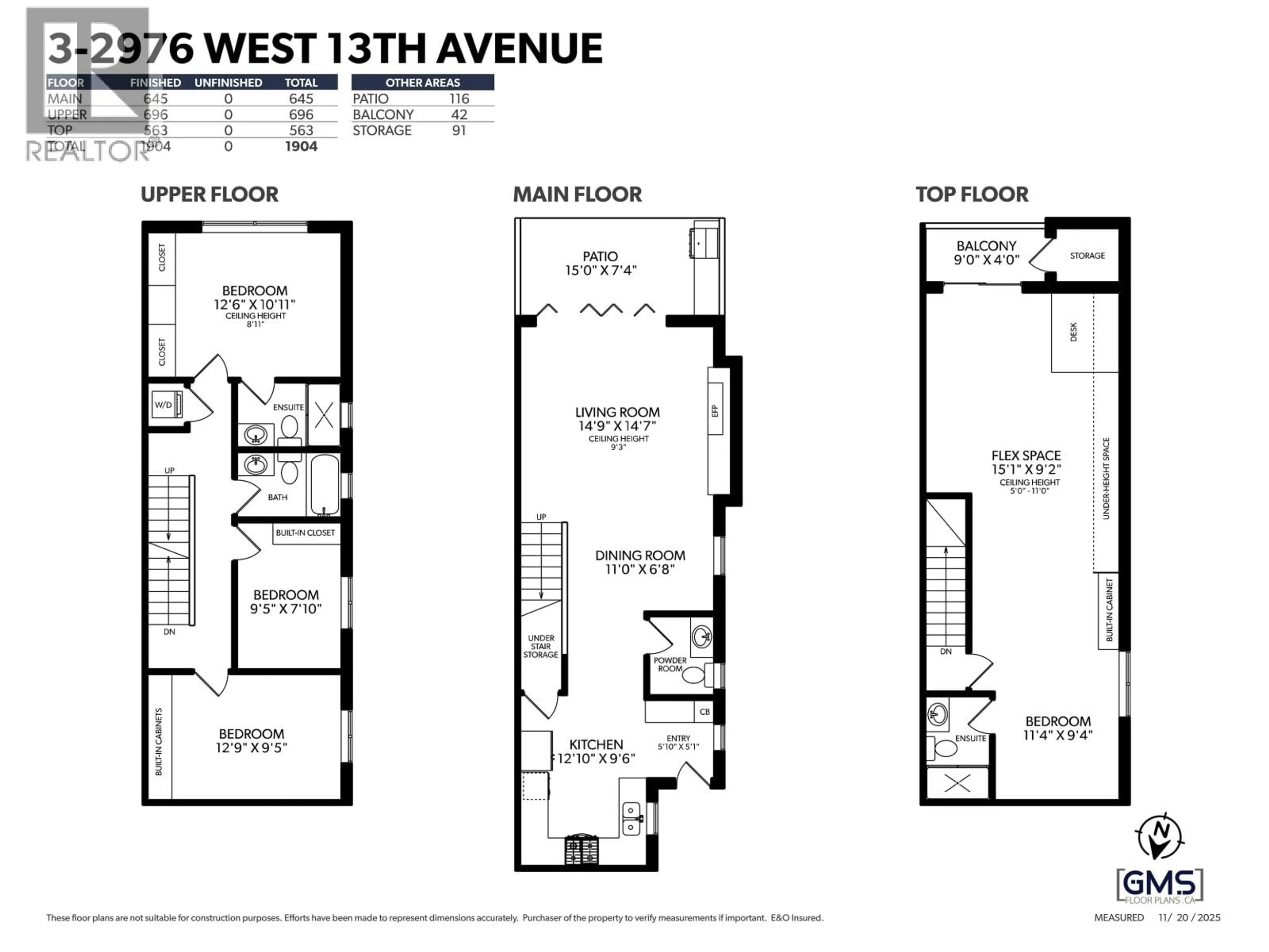 Floor plan for 3 - 2976 13TH AVENUE, Vancouver British Columbia V6K2T9