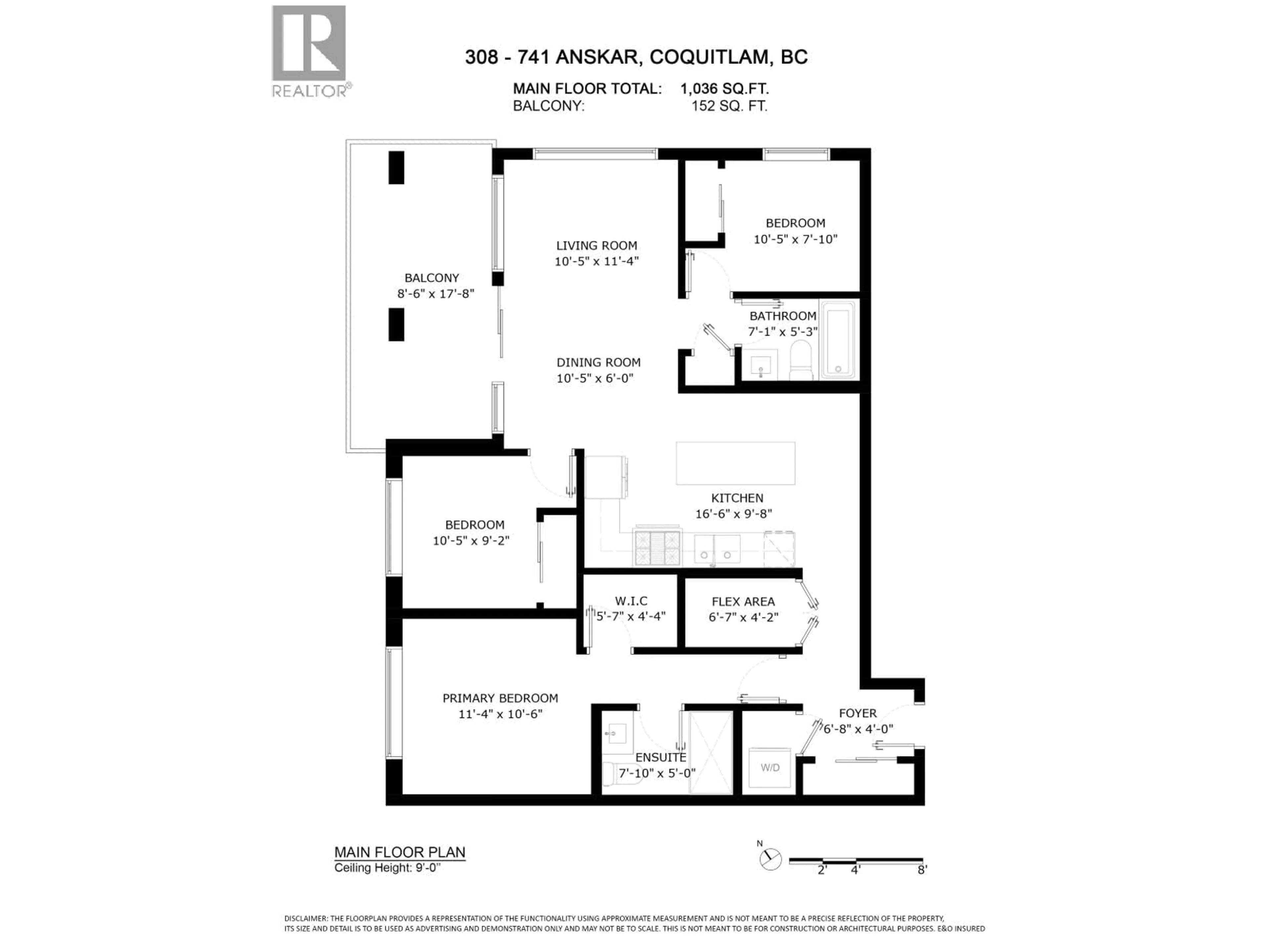 Floor plan for 308 - 741 ANSKAR COURT, Coquitlam British Columbia V3J0N3