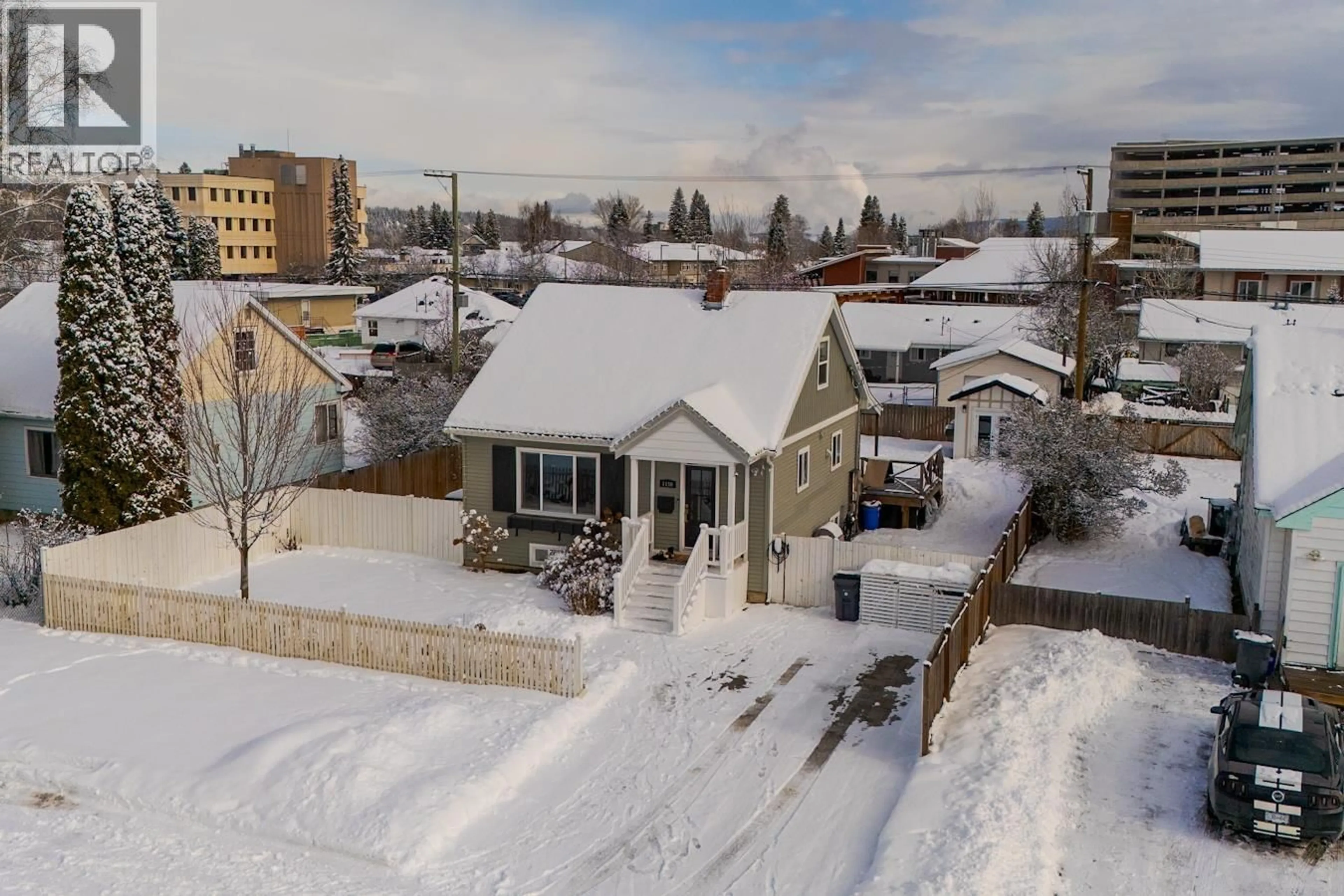 A pic from outside/outdoor area/front of a property/back of a property/a pic from drone, street for 1150 BURDEN STREET, Prince George British Columbia V2M2J2