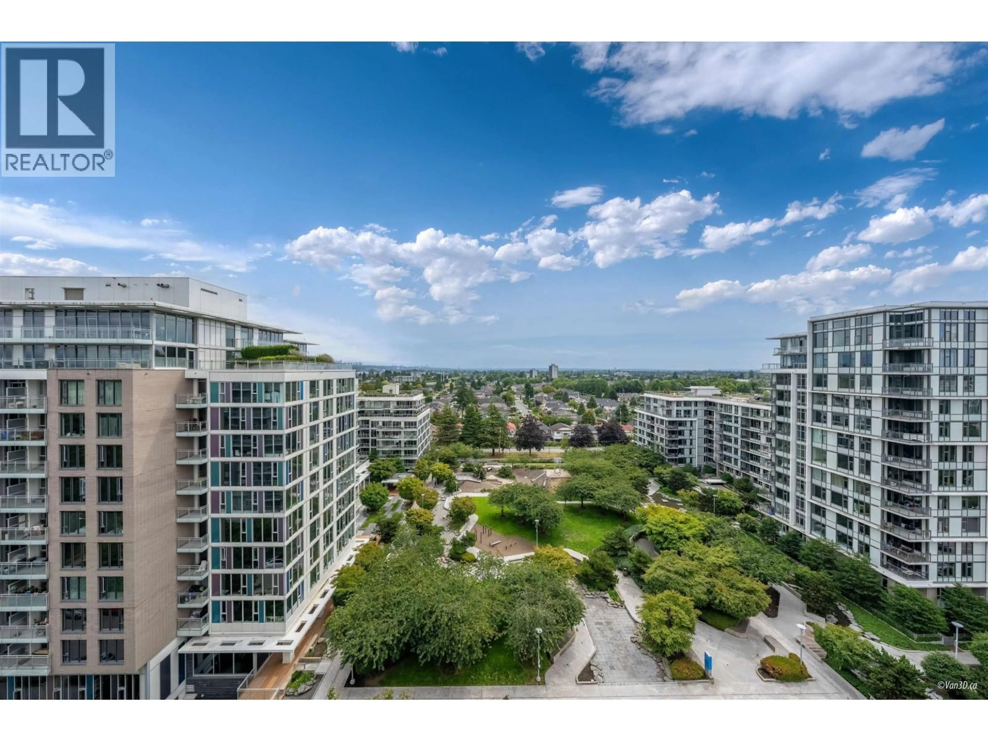 A pic from outside/outdoor area/front of a property/back of a property/a pic from drone, city buildings view from balcony for 1703 - 3233 KETCHESON ROAD, Richmond British Columbia V6X0R3