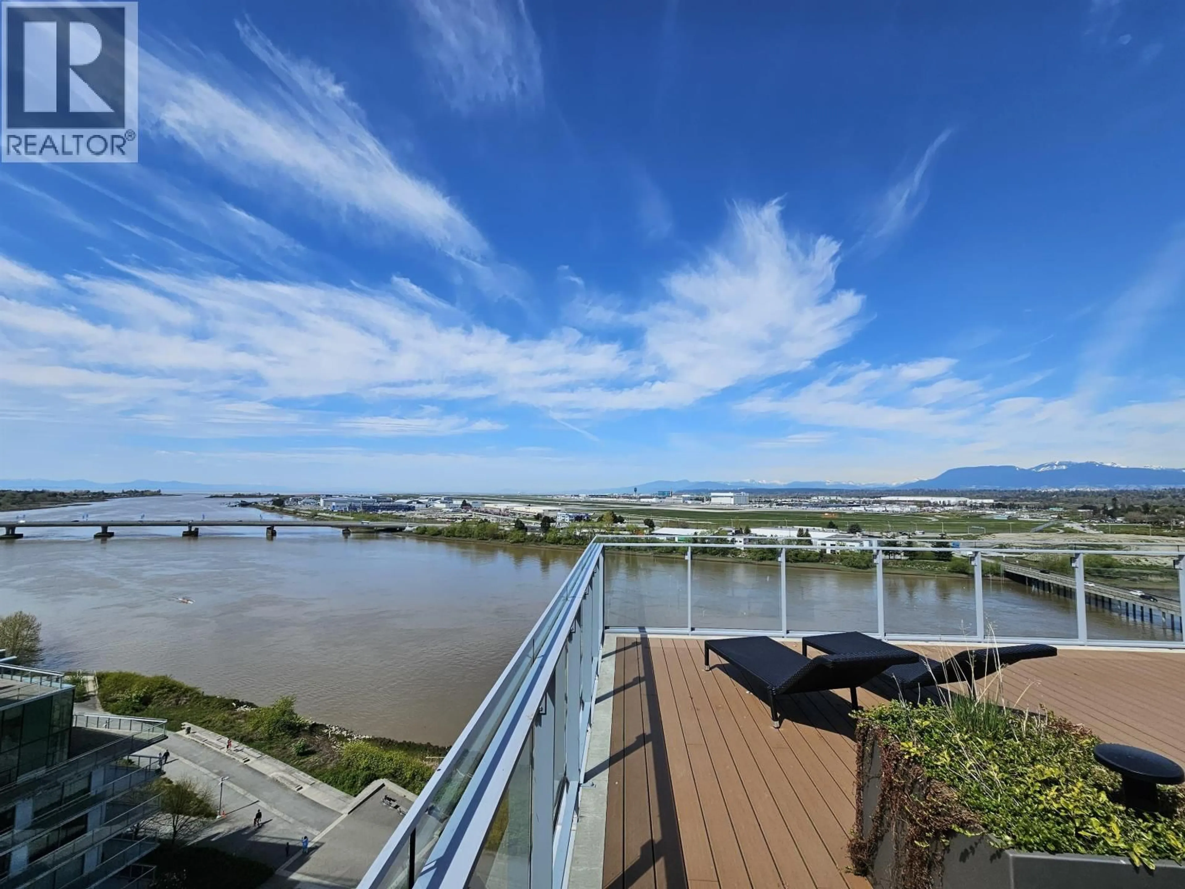 Balcony in the apartment, water/lake/river/ocean view for 1201 - 6811 PEARSON WAY, Richmond British Columbia V7C0E7