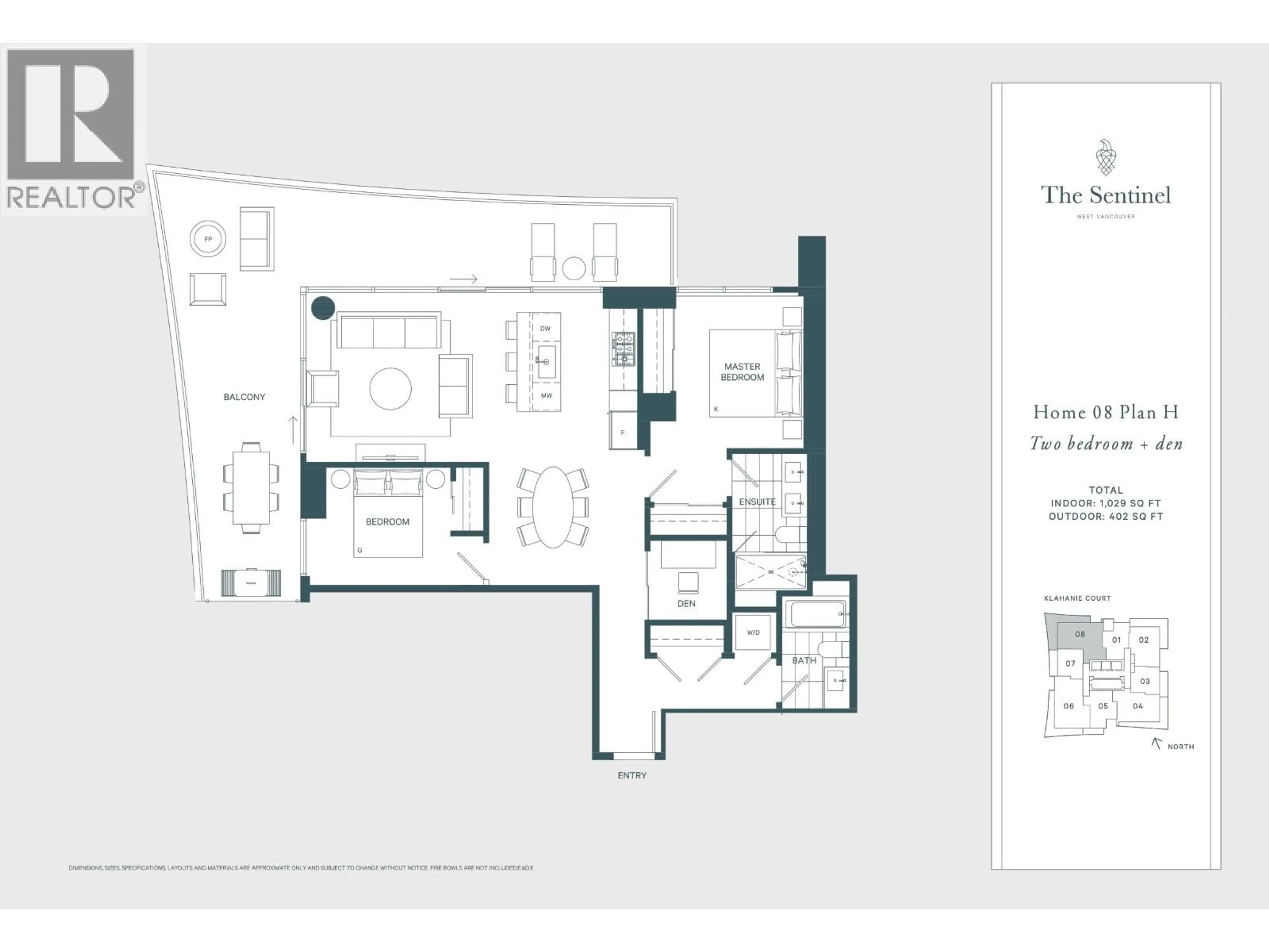 Floor plan for 1708 - 200 KLAHANIE COURT, West Vancouver British Columbia V7P0E4