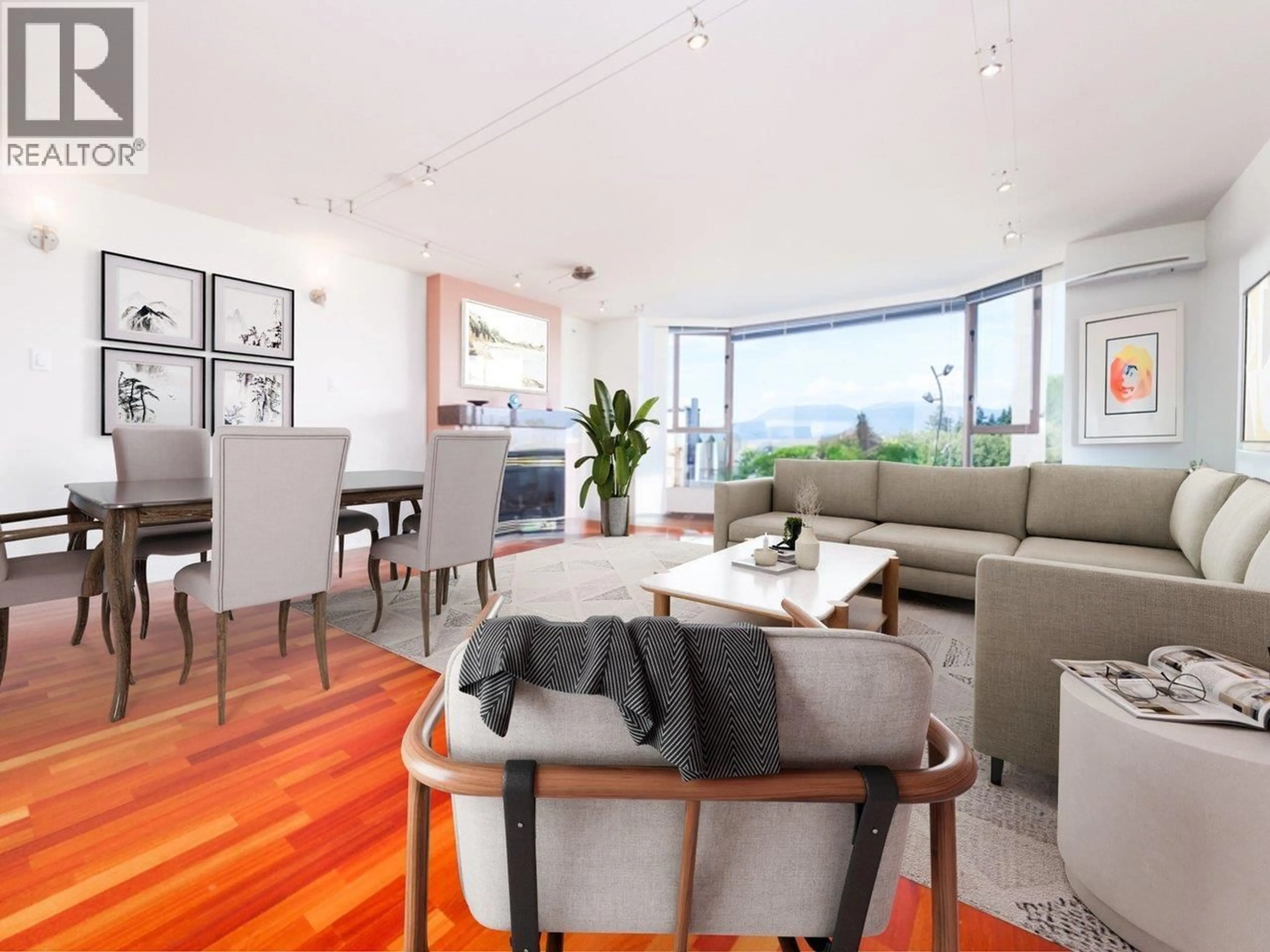 Living room with furniture, wood/laminate floor for 802 - 2108 38TH AVENUE, Vancouver British Columbia V6M1R9