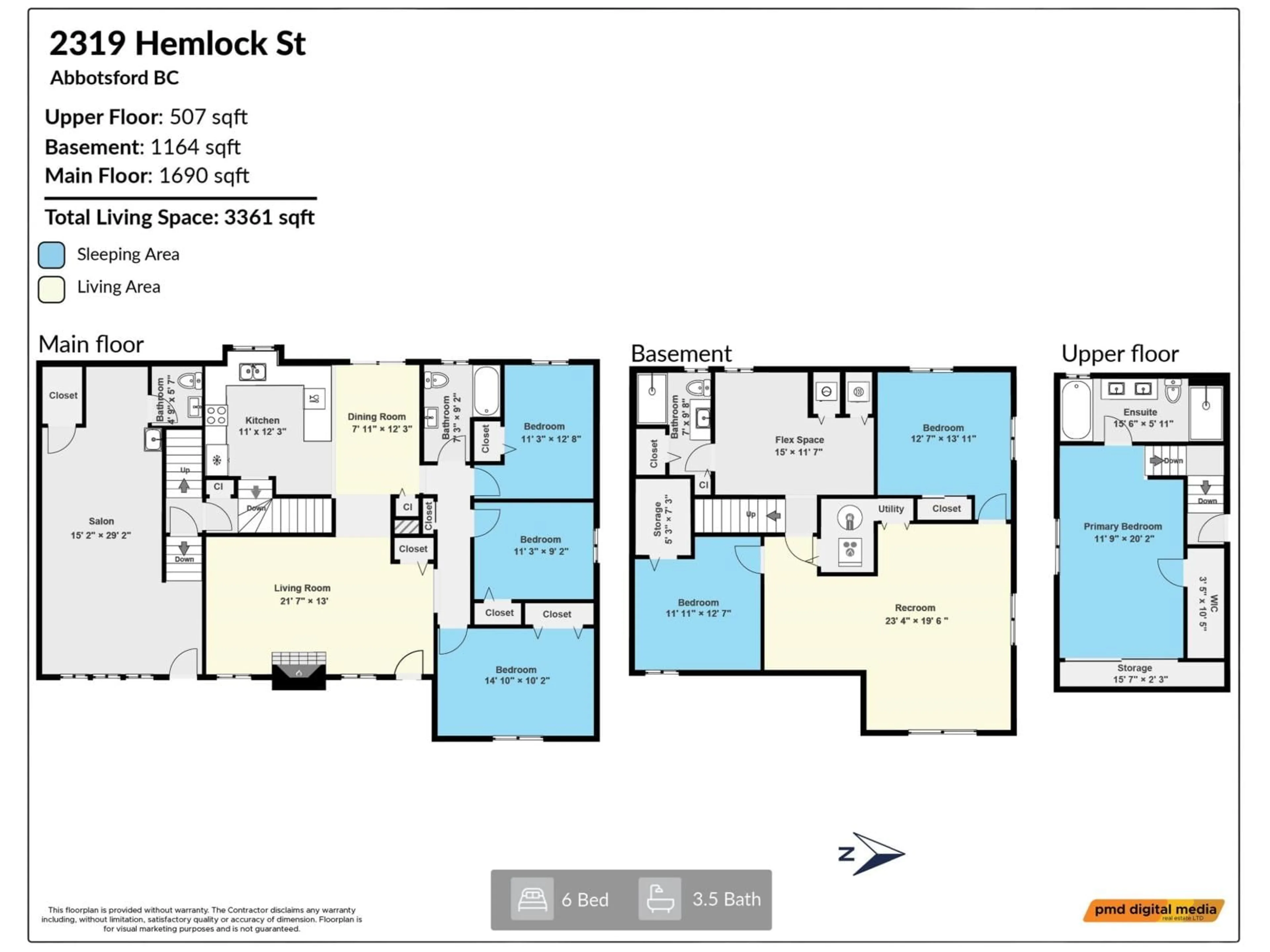 Floor plan for 2319 HEMLOCK STREET, Abbotsford British Columbia V2T3A1