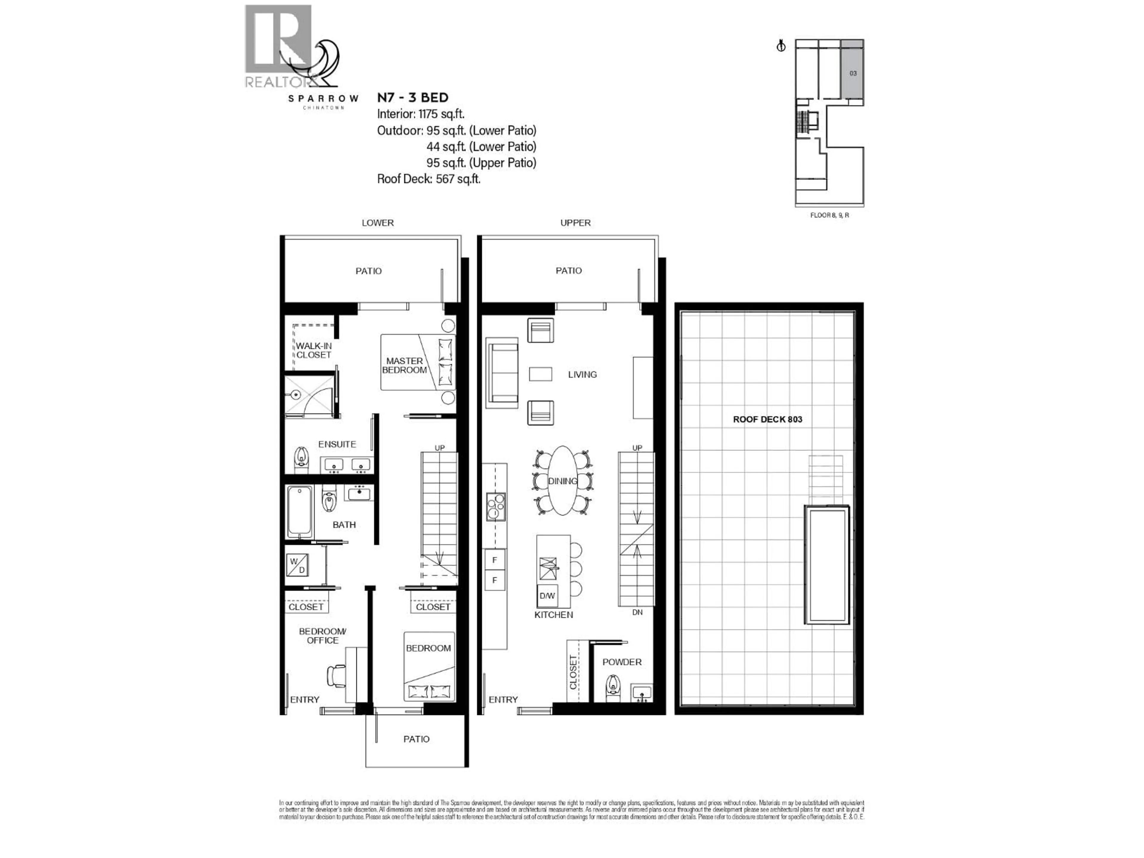Floor plan for 903 - 239 KEEFER STREET, Vancouver British Columbia V6A1X6