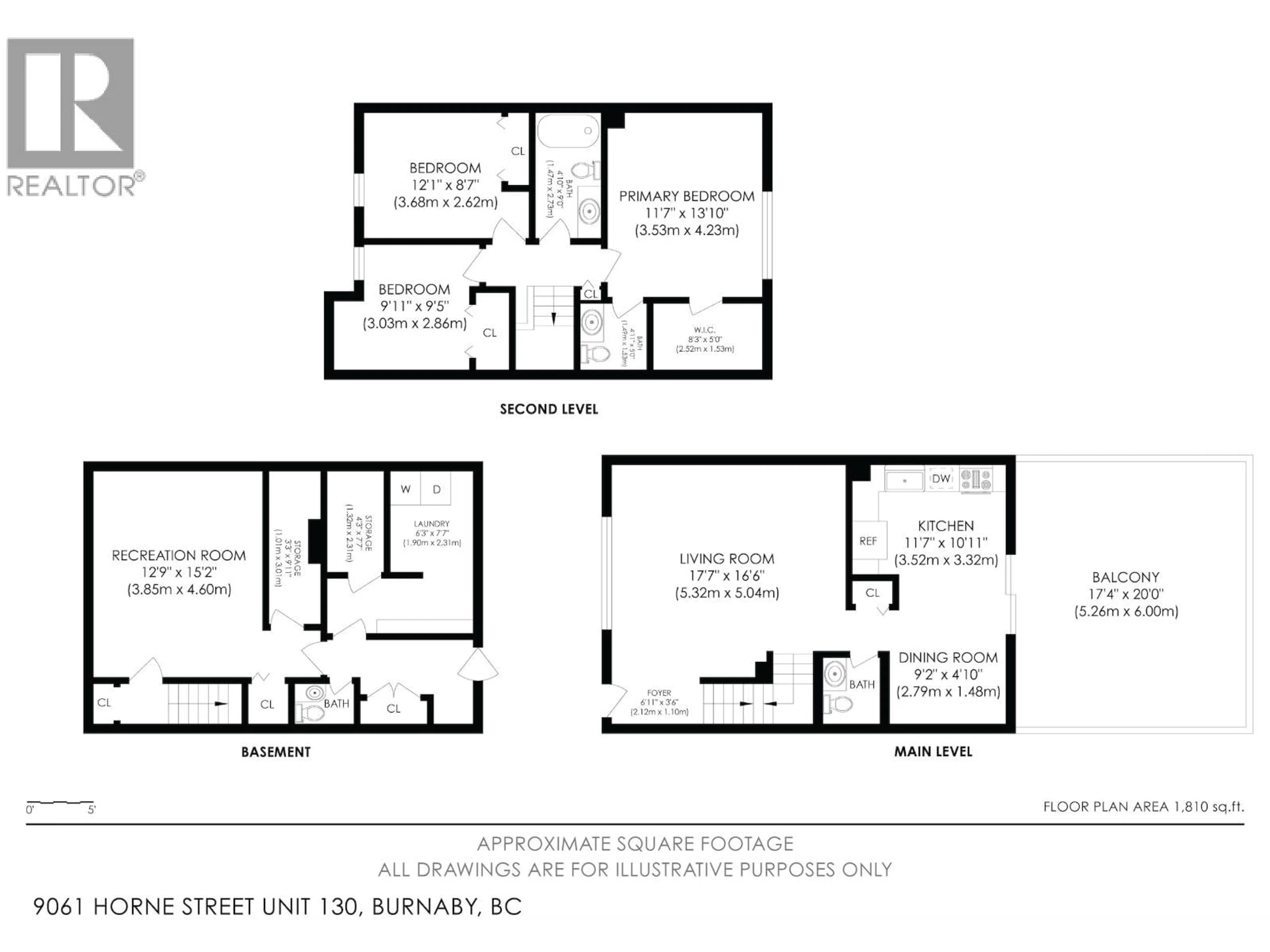 Floor plan for 130 - 9061 HORNE STREET, Burnaby British Columbia V3N4L2