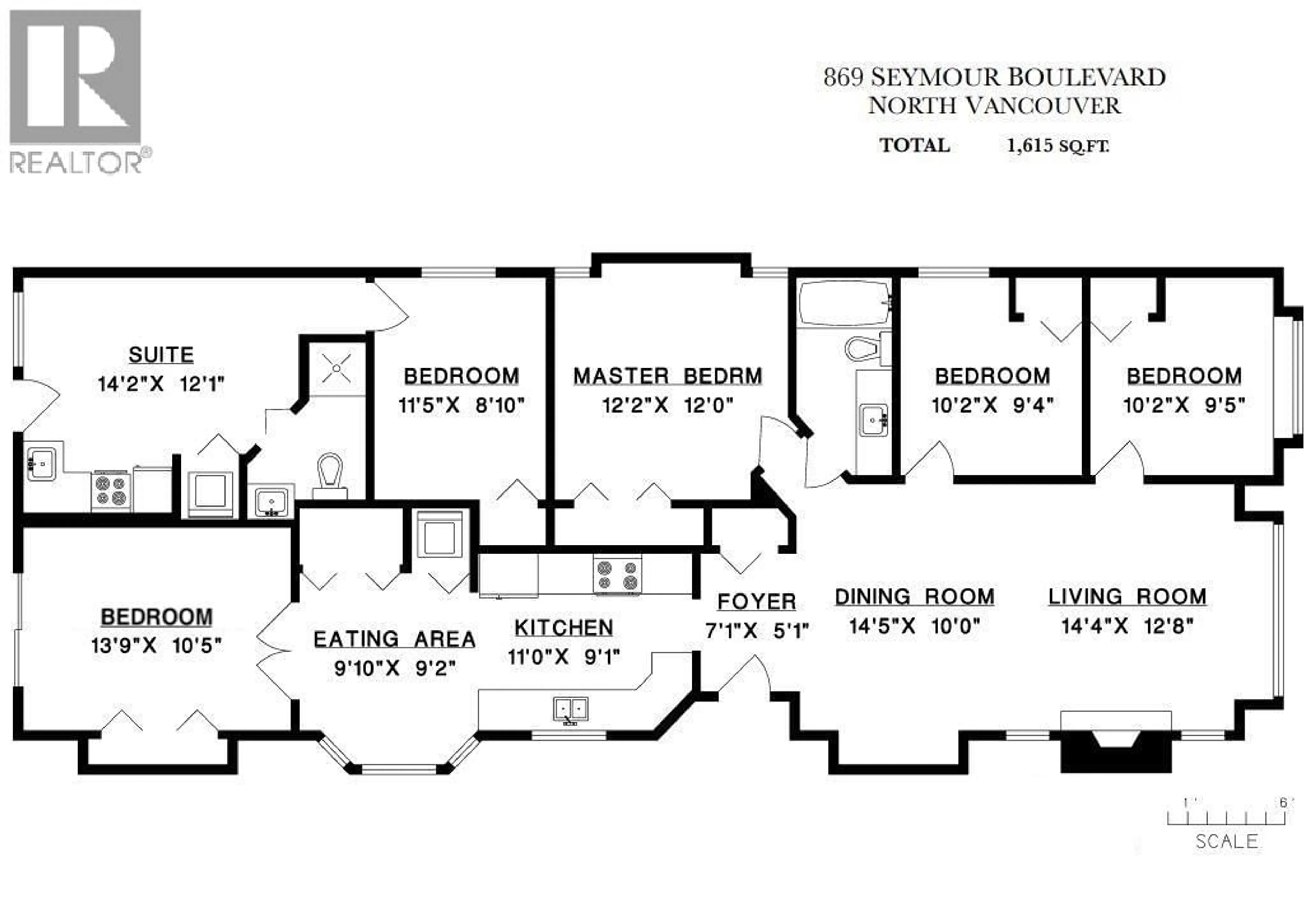 Floor plan for 869 SEYMOUR BOULEVARD, North Vancouver British Columbia V7J2J7