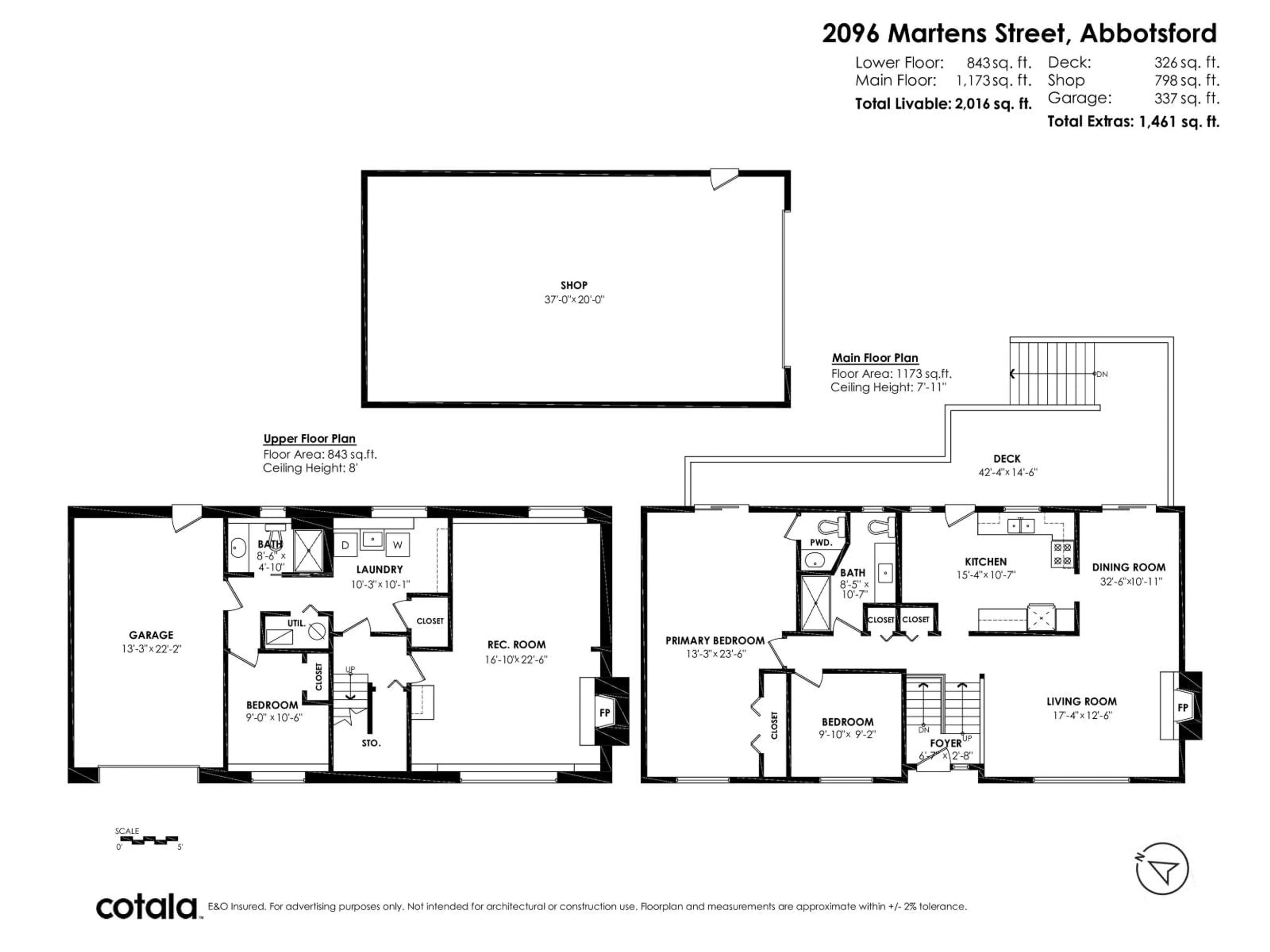 Floor plan for 2096 MARTENS STREET, Abbotsford British Columbia V2S5W6