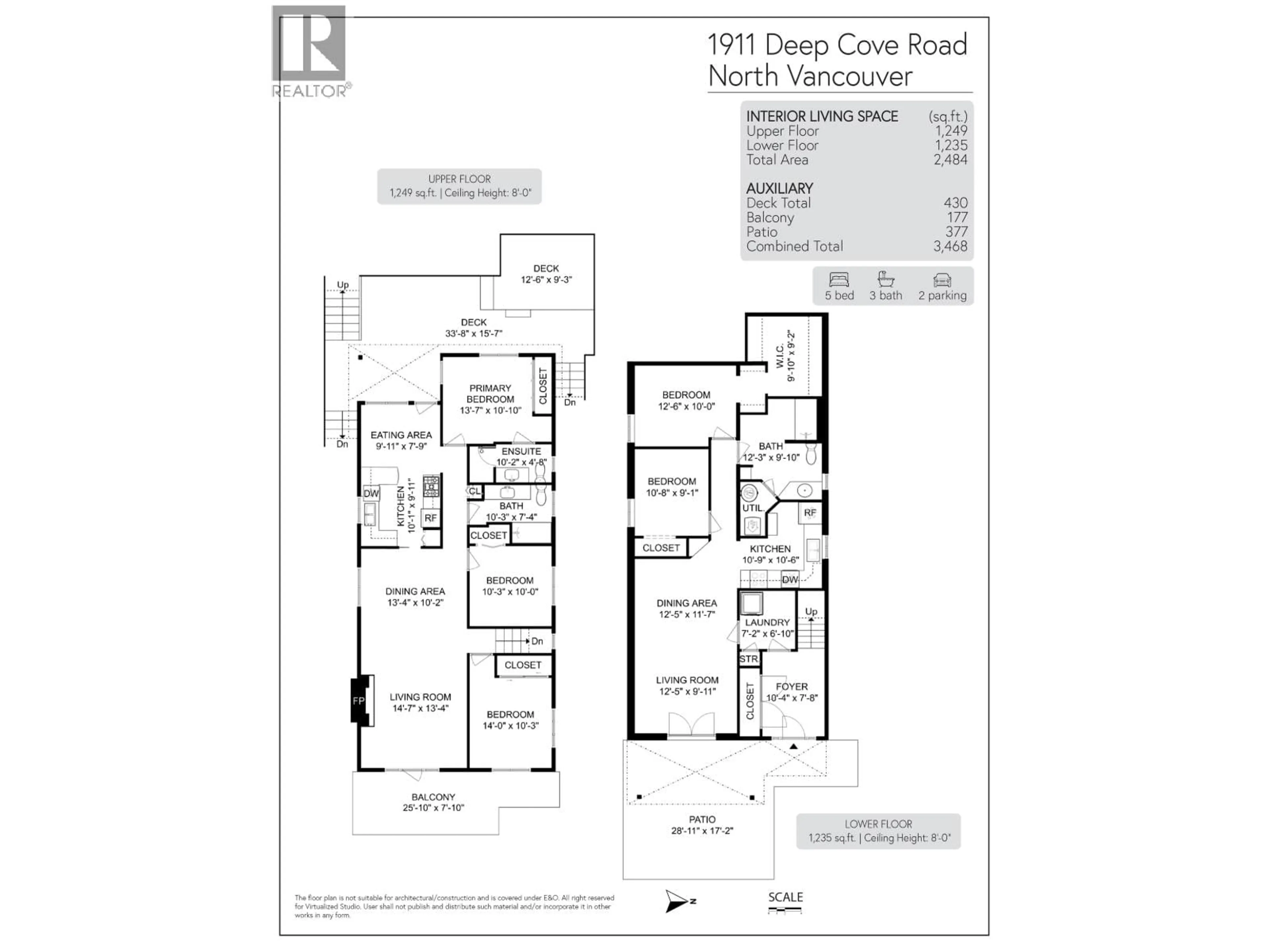 Floor plan for 1911 DEEP COVE ROAD, North Vancouver British Columbia V7G1S7