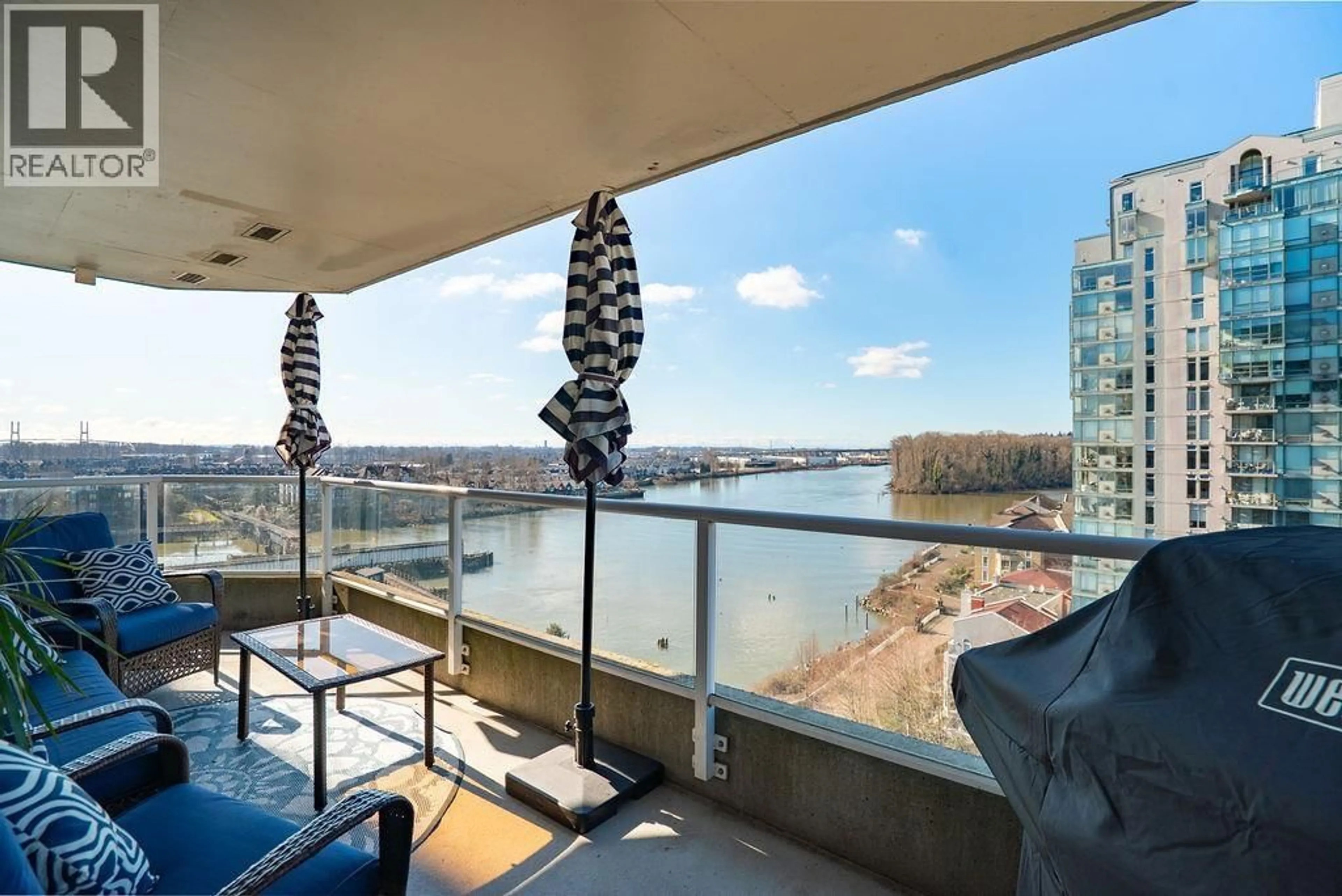 Balcony in the apartment, water/lake/river/ocean view for 1206 - 1250 QUAYSIDE DRIVE, New Westminster British Columbia V3M6E2