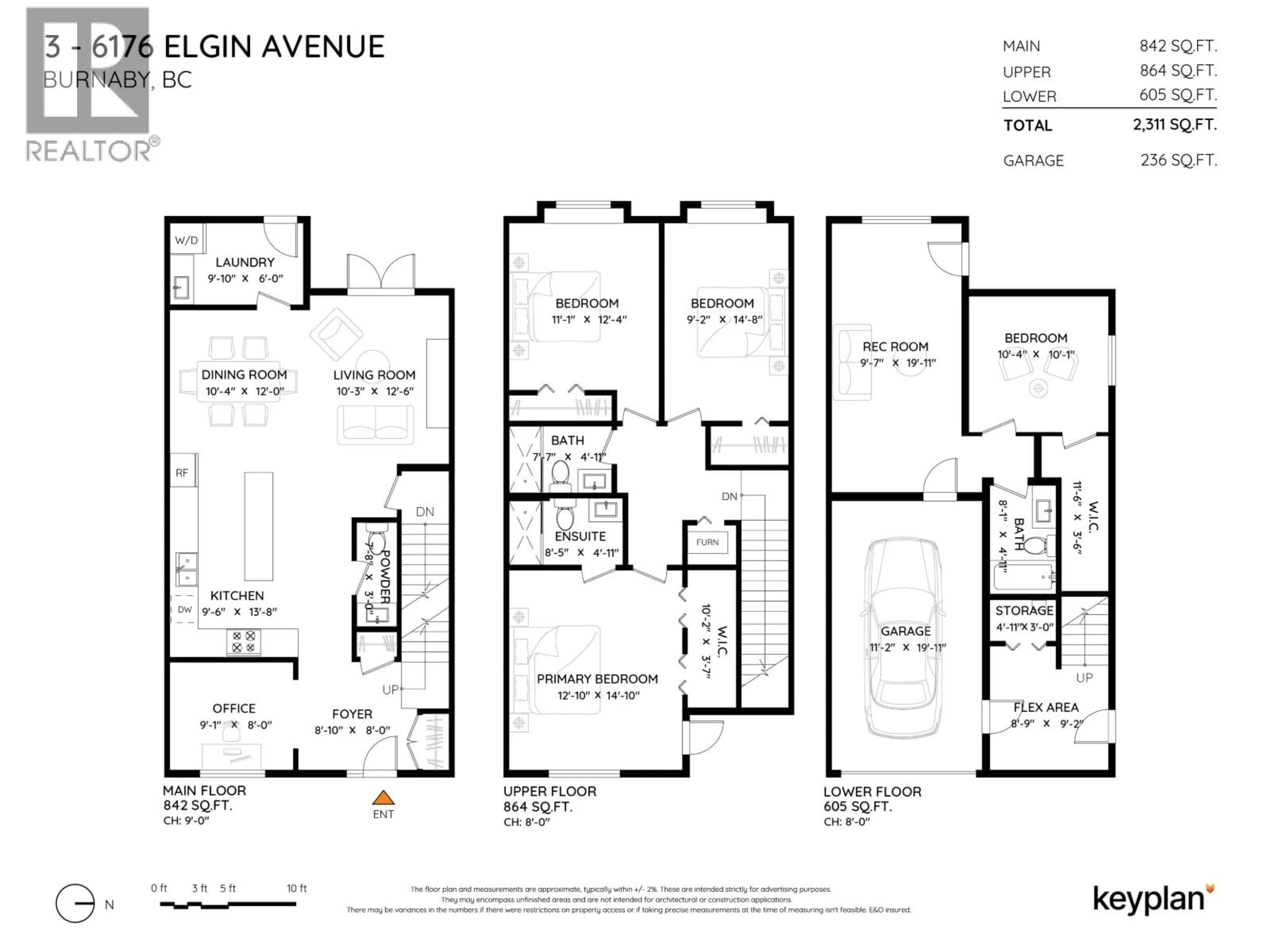 Floor plan for 3 - 6176 ELGIN AVENUE, Burnaby British Columbia V5H3S4
