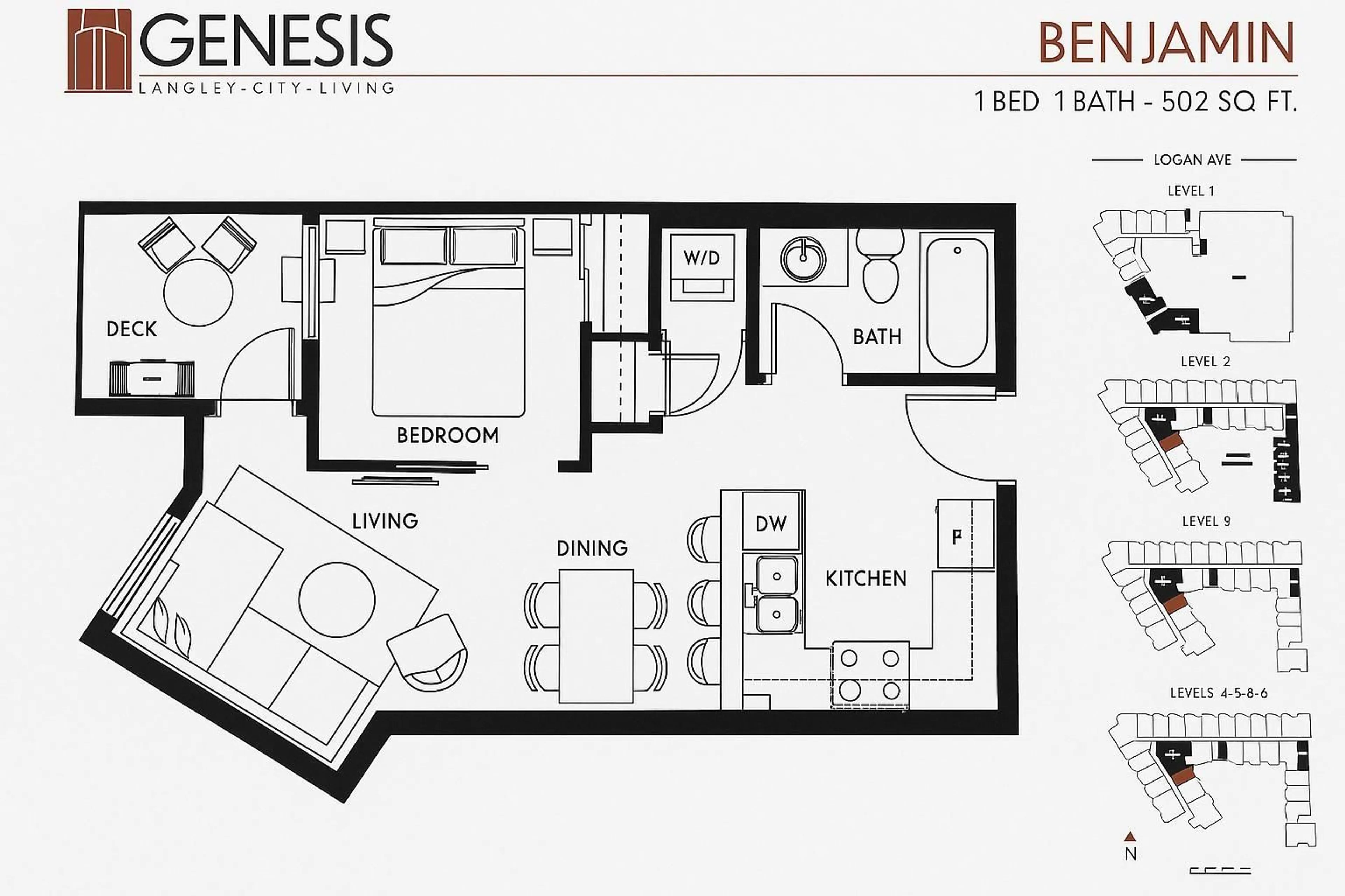 Floor plan for 202 - 20360 LOGAN AVENUE, Langley British Columbia V3A0P5